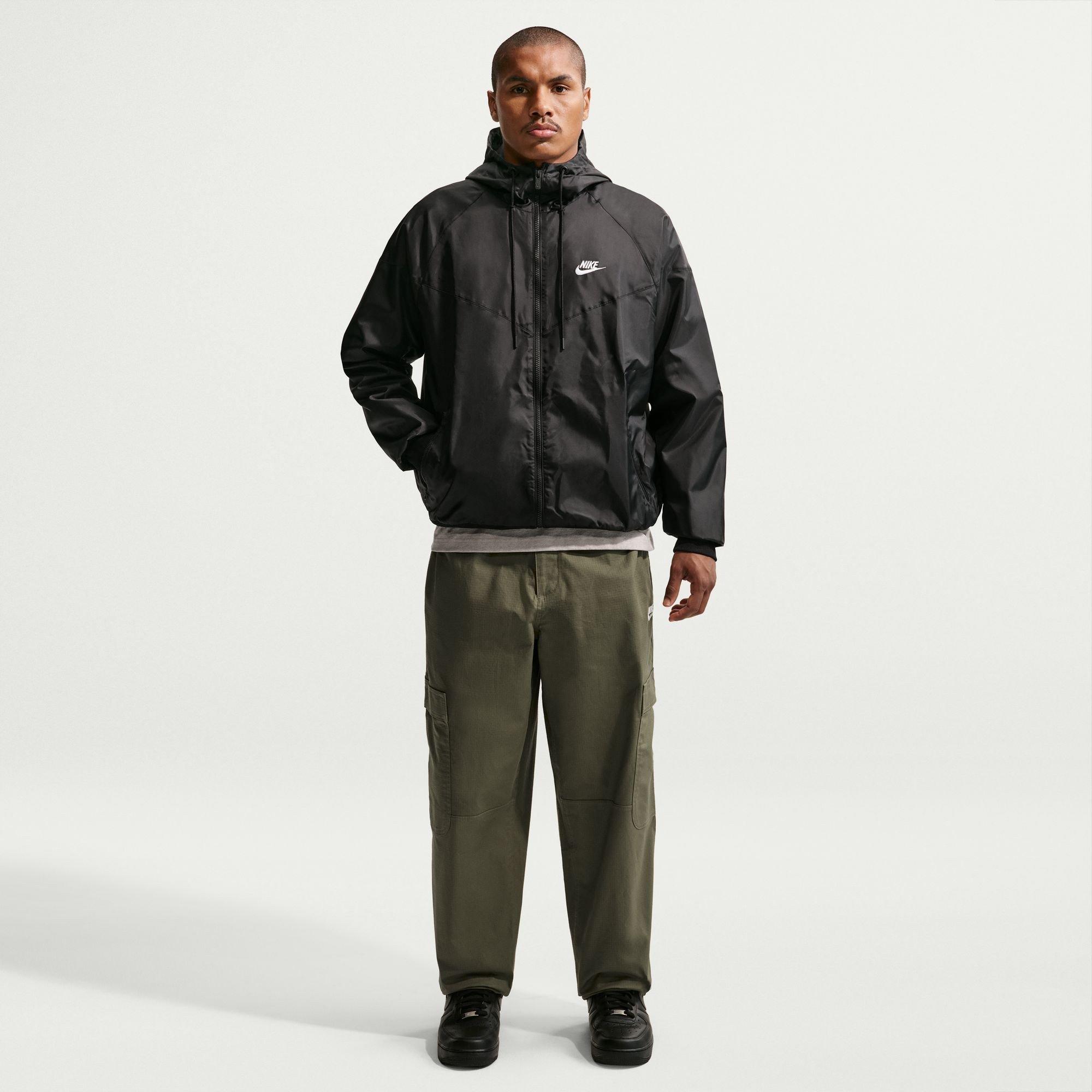 Black/White - Nike - Sportswear Windrunner Men's Hooded Jacket - 3