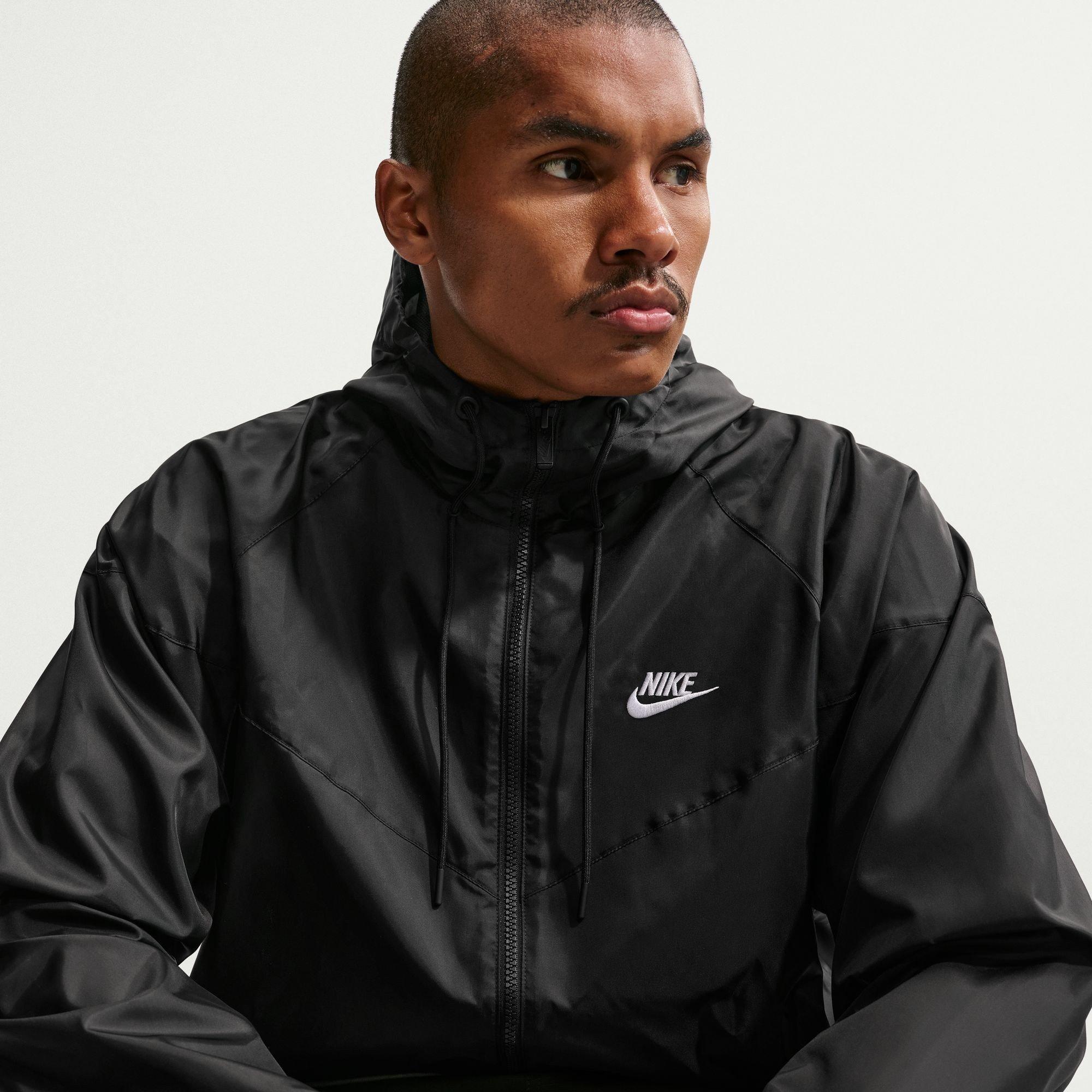 Black/White - Nike - Sportswear Windrunner Men's Hooded Jacket - 5