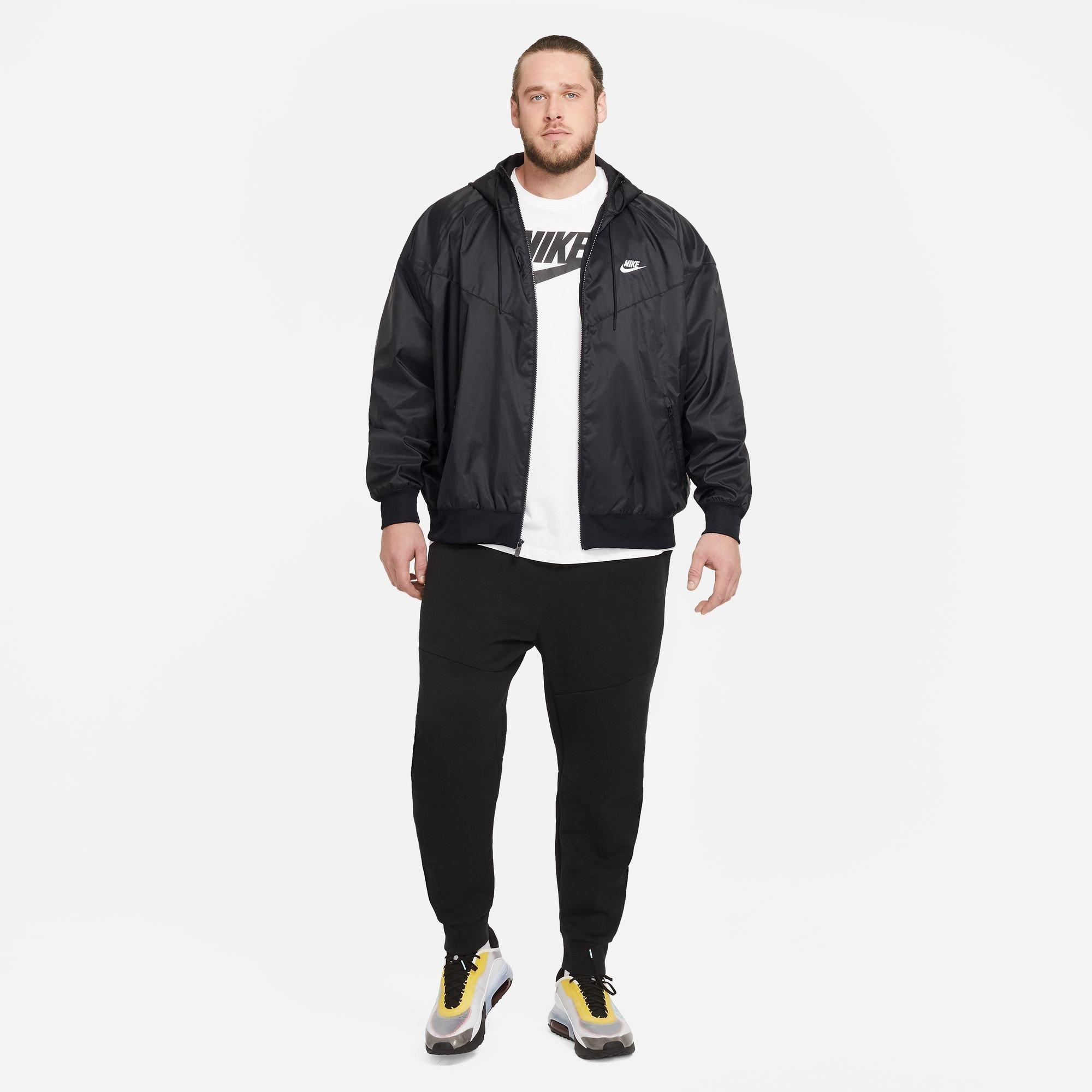 Black/White - Nike - Sportswear Windrunner Men's Hooded Jacket - 7