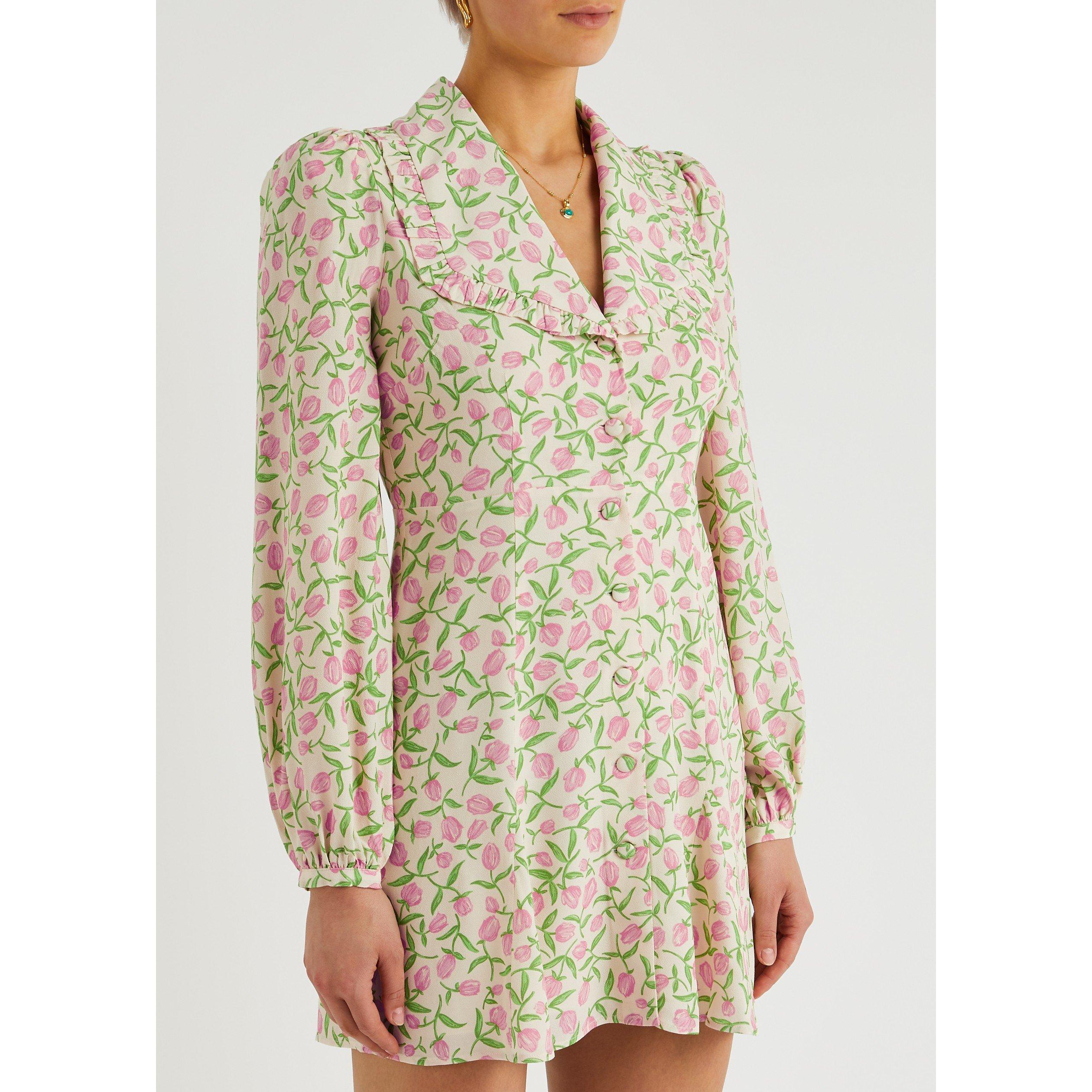 CREAM AND OTHER - KITRI - SD TABITHA TULIP PRINT MINI DR - 2