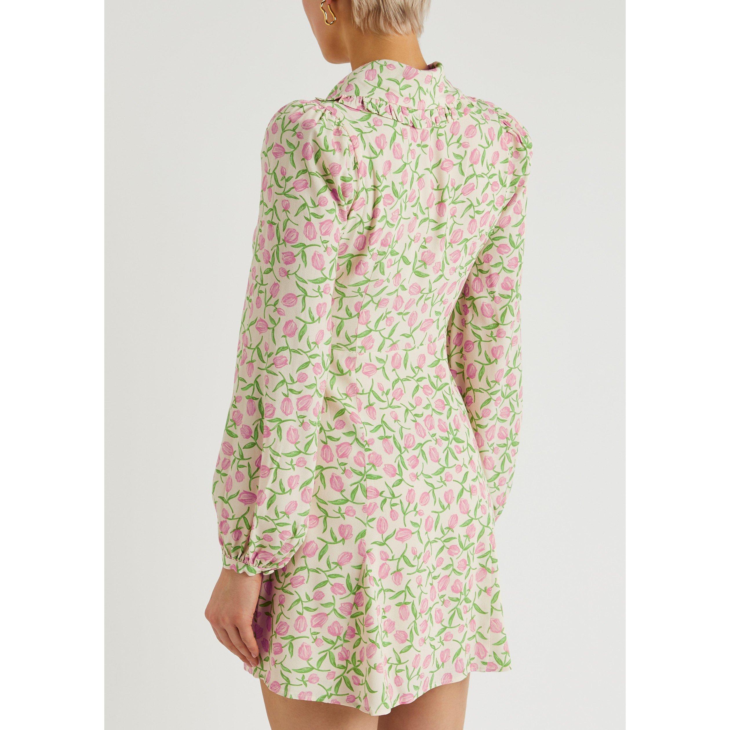 CREAM AND OTHER - KITRI - SD TABITHA TULIP PRINT MINI DR - 3