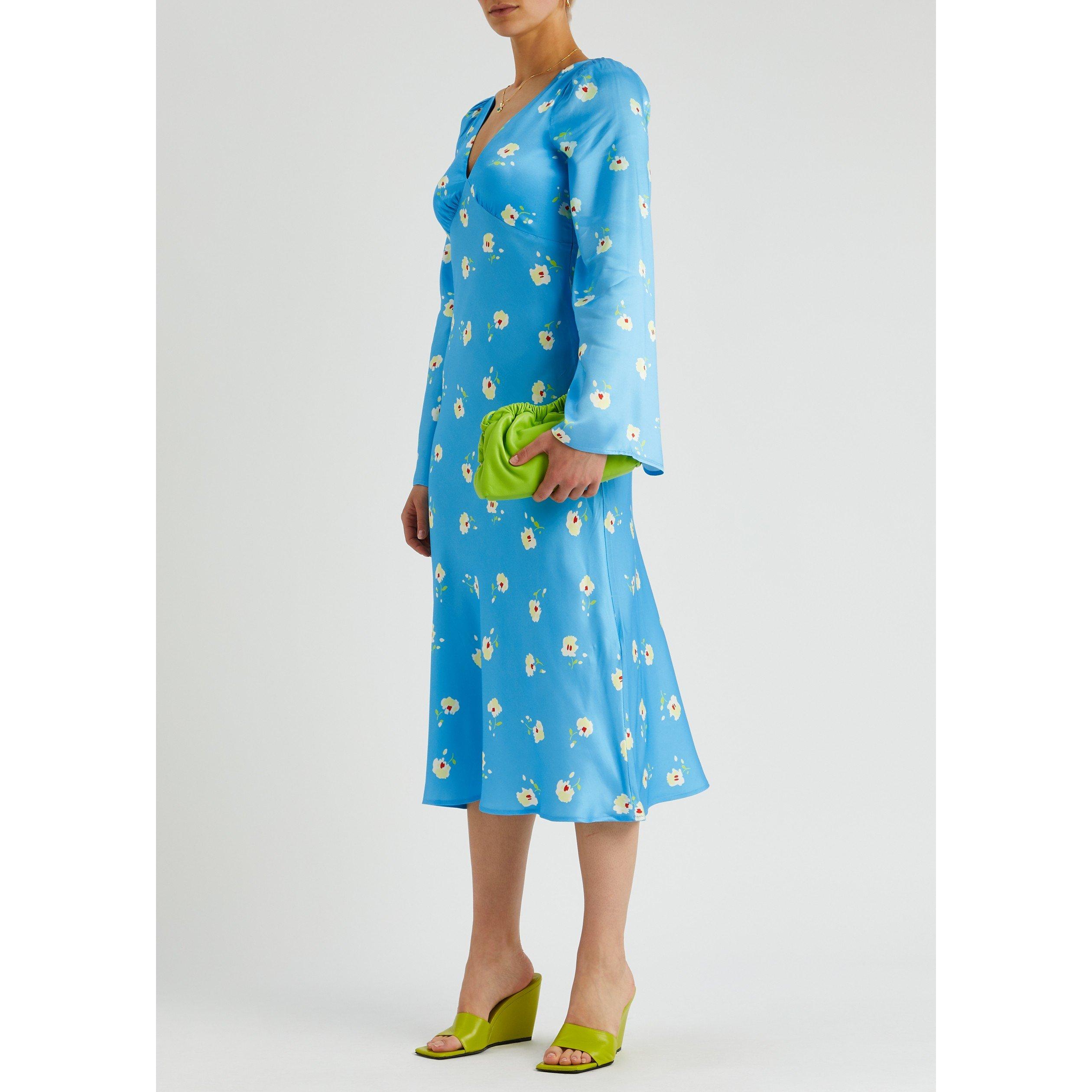BLUE - KITRI - LD LIBBY BLUE PANSY PRINT DRES - 5