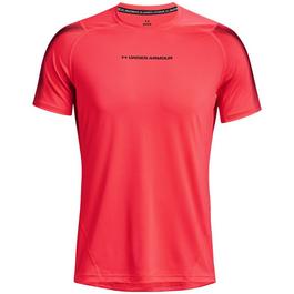 Under Armour New Balance Vit t-shirt med neonfärgad logga