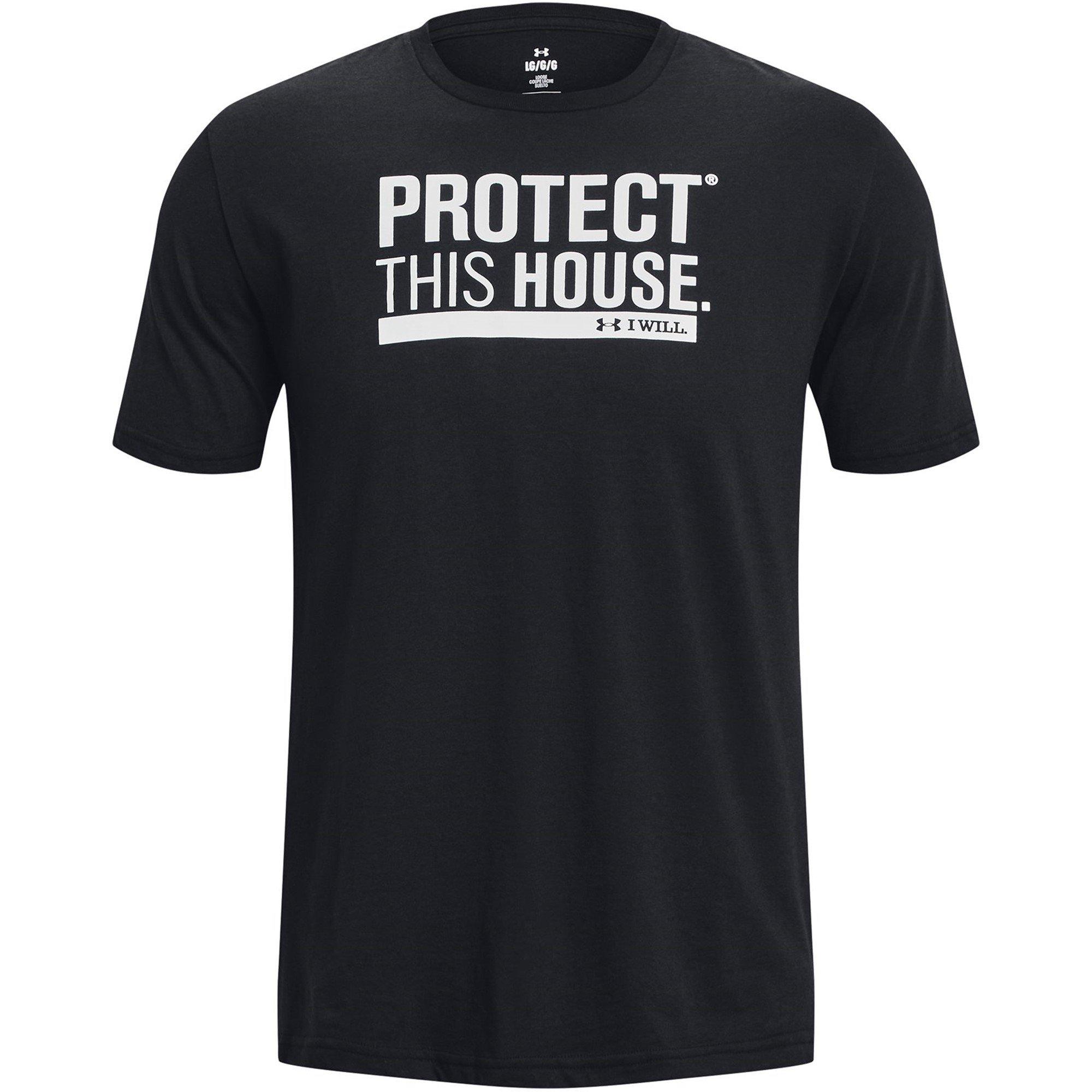 Black - Under Armour - Men's PROTECT THIS HOUSE Short-Sleeve Performance Gym Top - 1