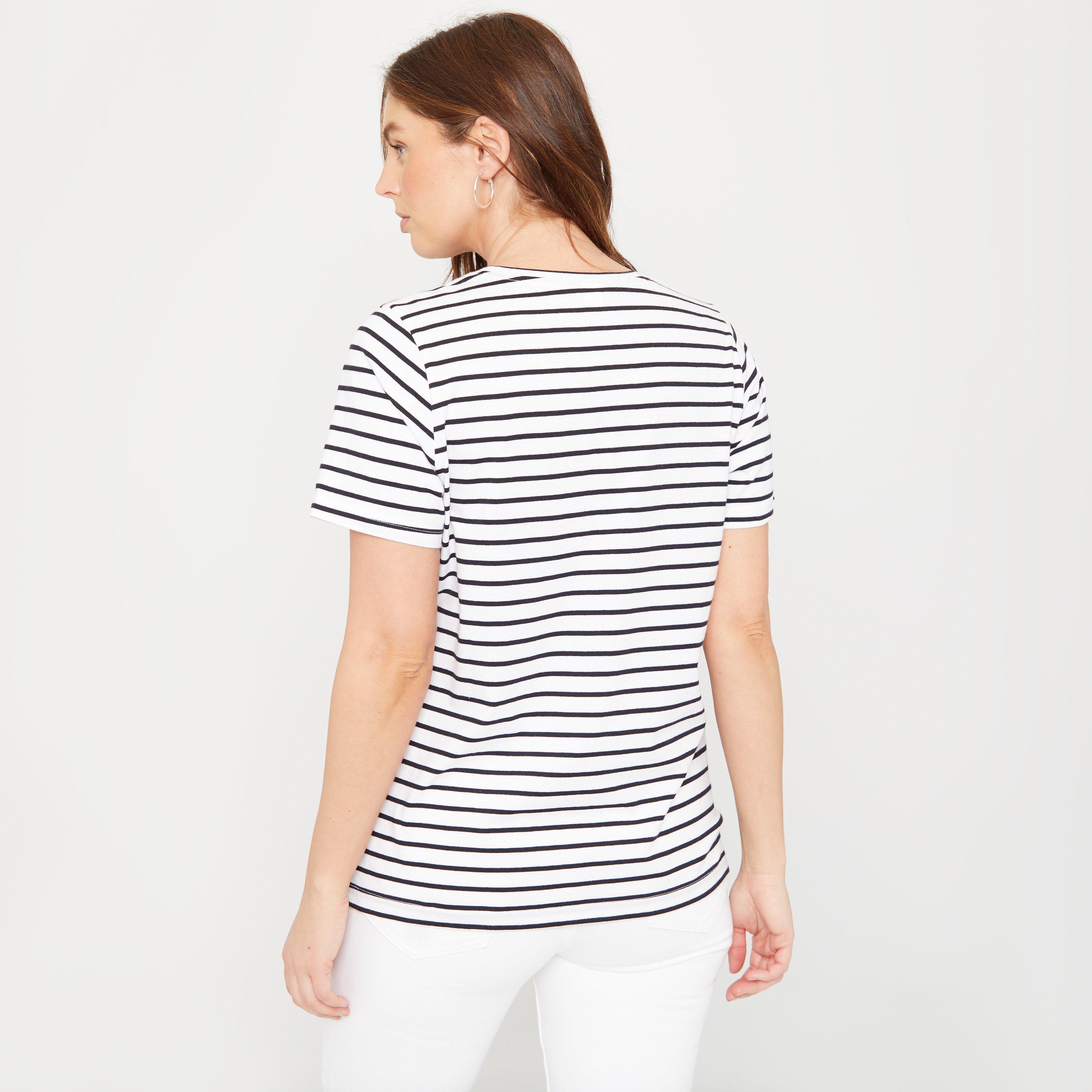 Noir/Blanc - Be You - Stripe T-Shirt - 2