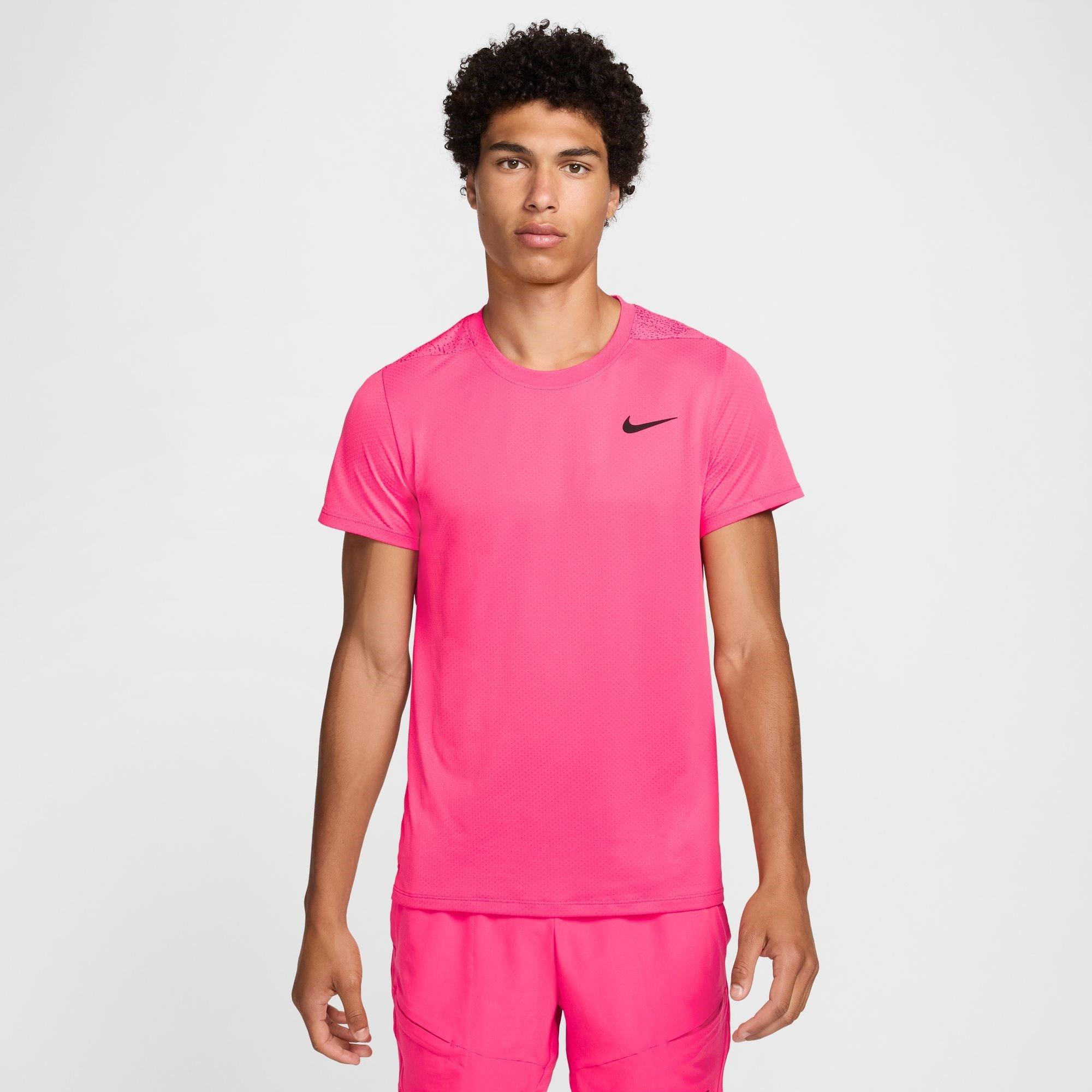 Hot Pink/Hvid - Nike - DriFIT Slam Tennis T-Shirt Mens - 1