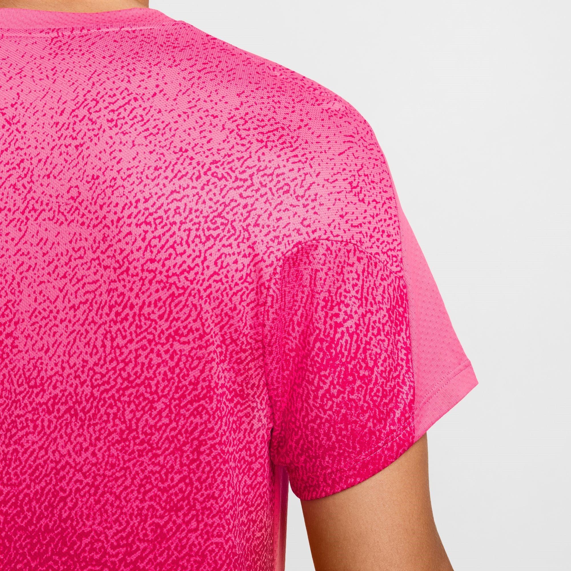 Hot Fushsia/Wht - Nike - DriFIT Slam Tennis T-Shirt Mens - 4