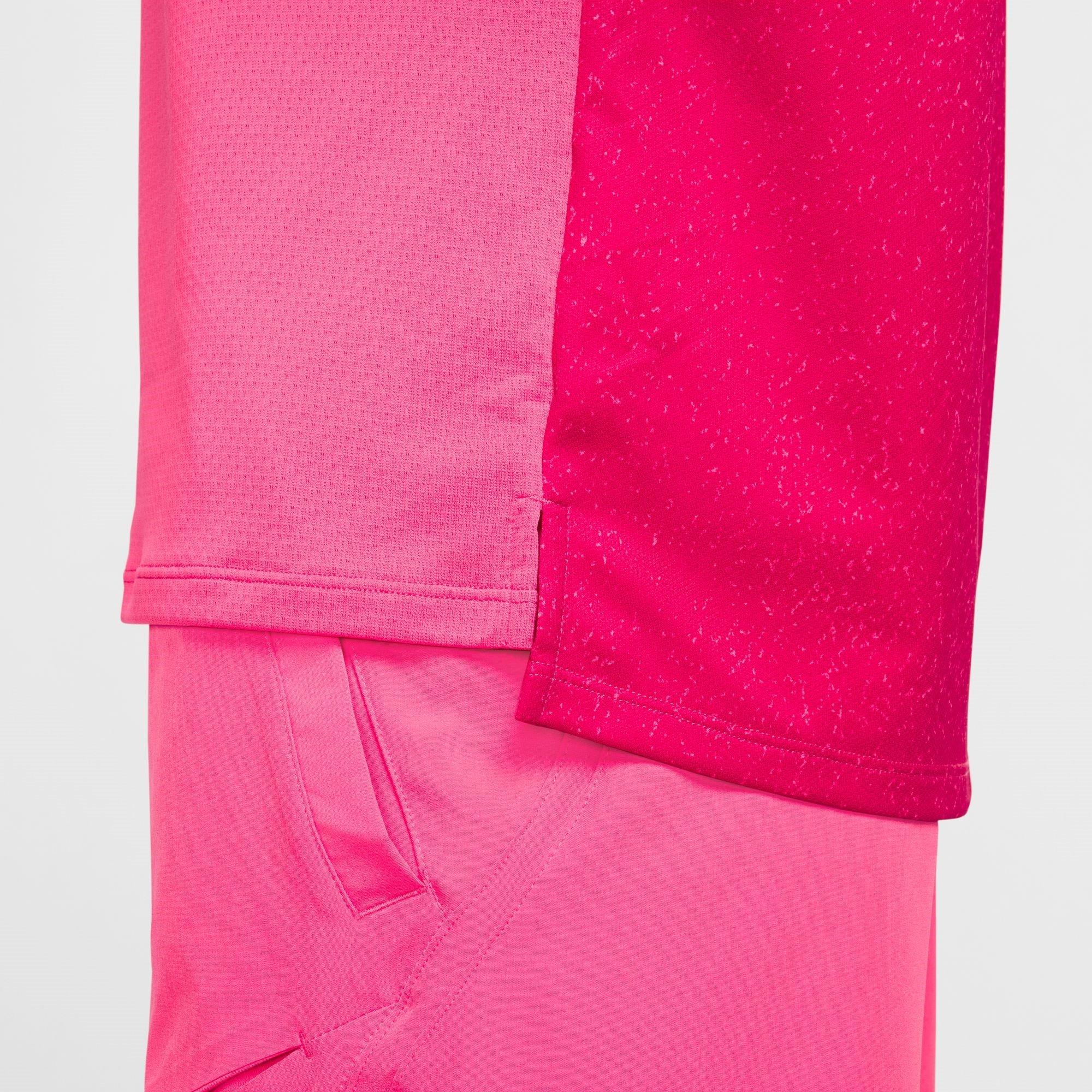 Hot Fushsia/Wht - Nike - DriFIT Slam Tennis T-Shirt Mens - 5