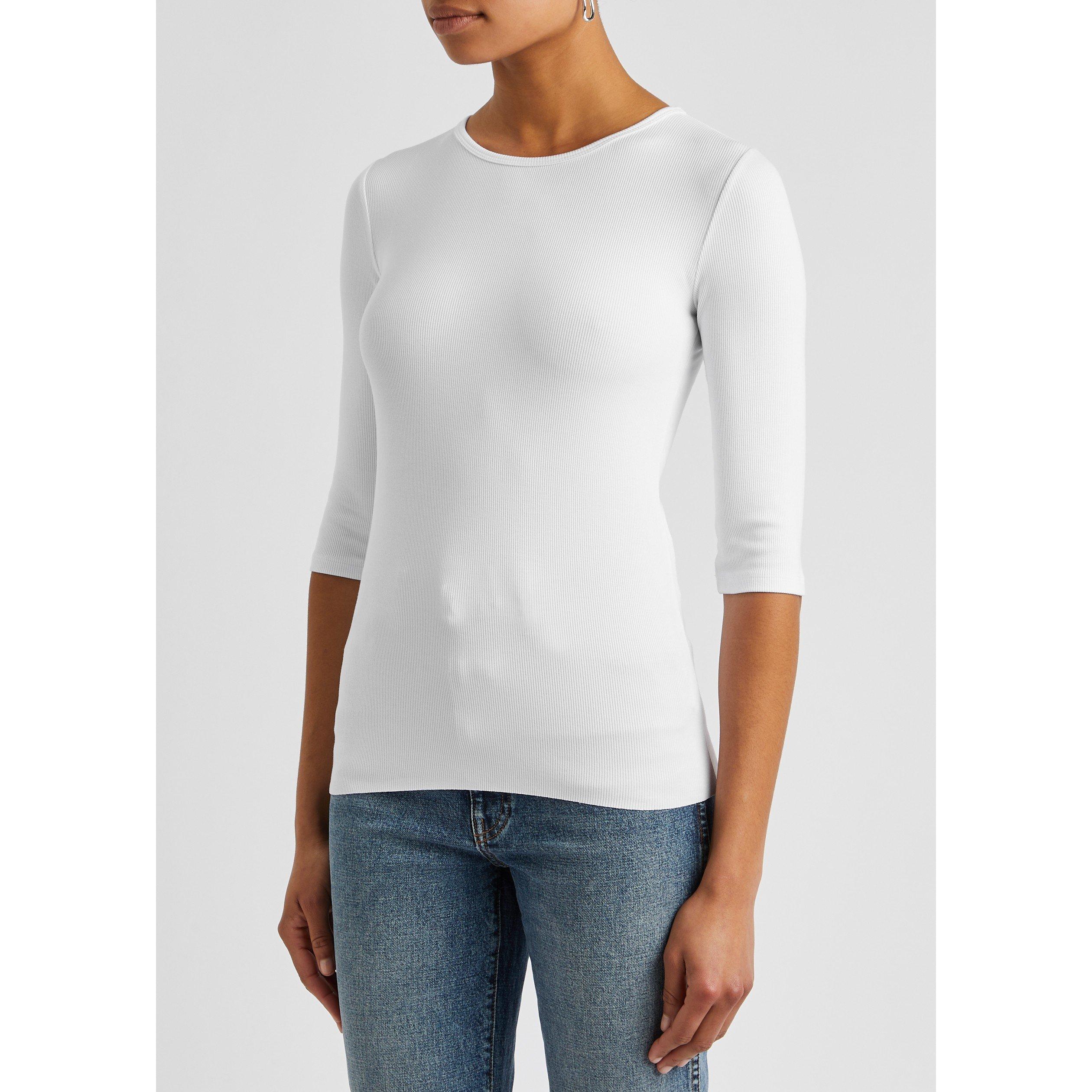 WHITE - Vince - T SS ELBOW SLV CREW TSHIRT - 2