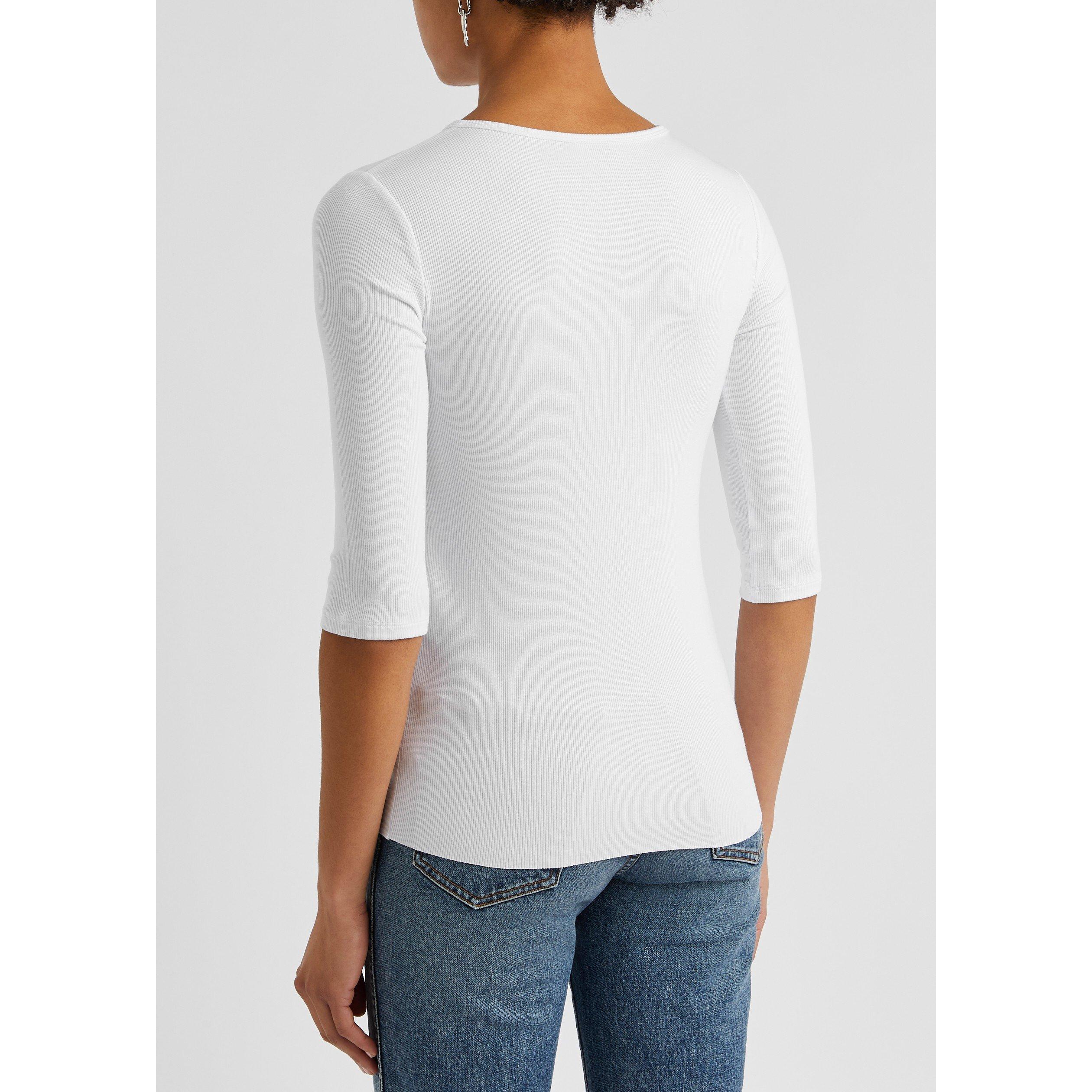 WHITE - Vince - T SS ELBOW SLV CREW TSHIRT - 3
