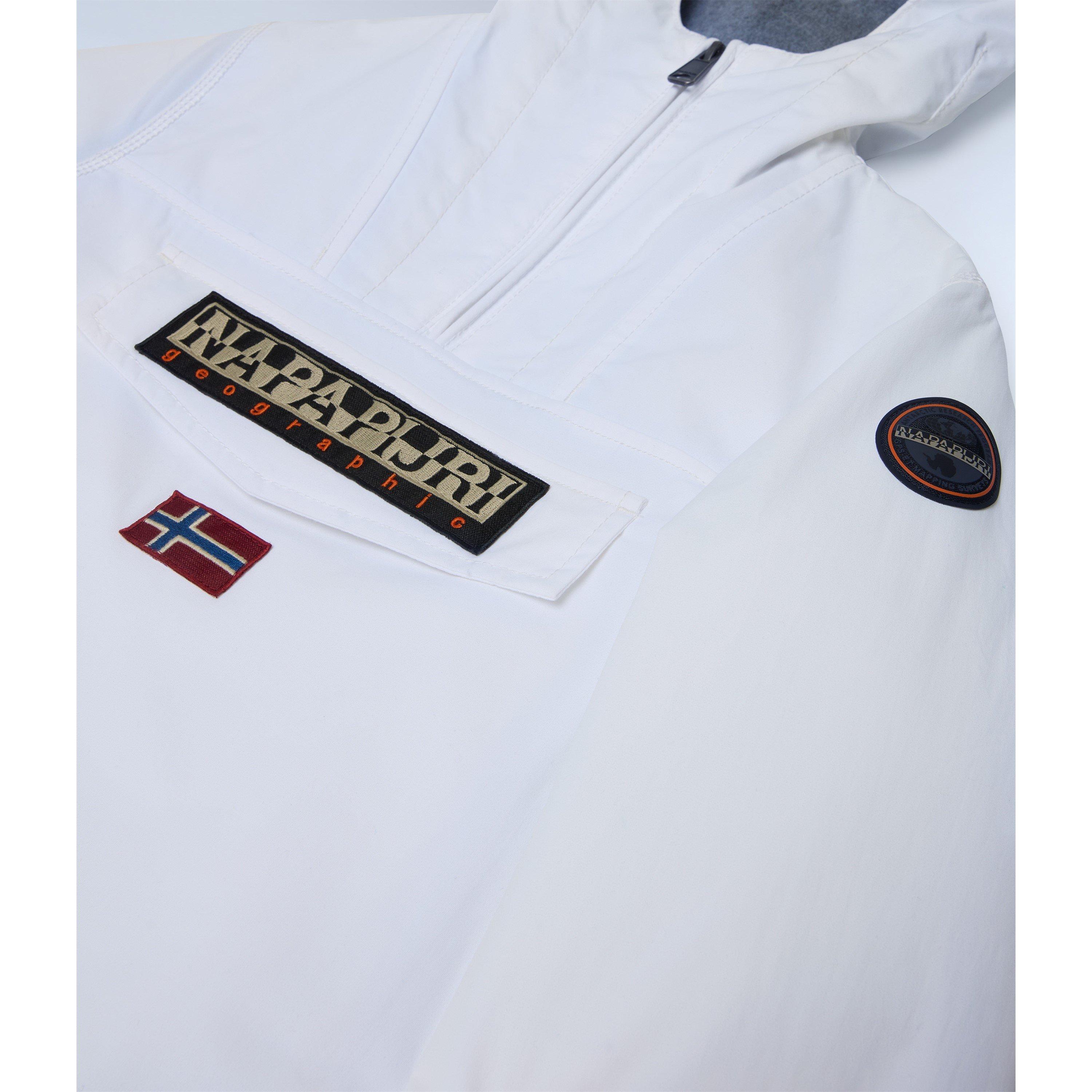 White 002 - Napapijri - Kids' Rainforest Water and Wind Resistant Rain Anorak - 3