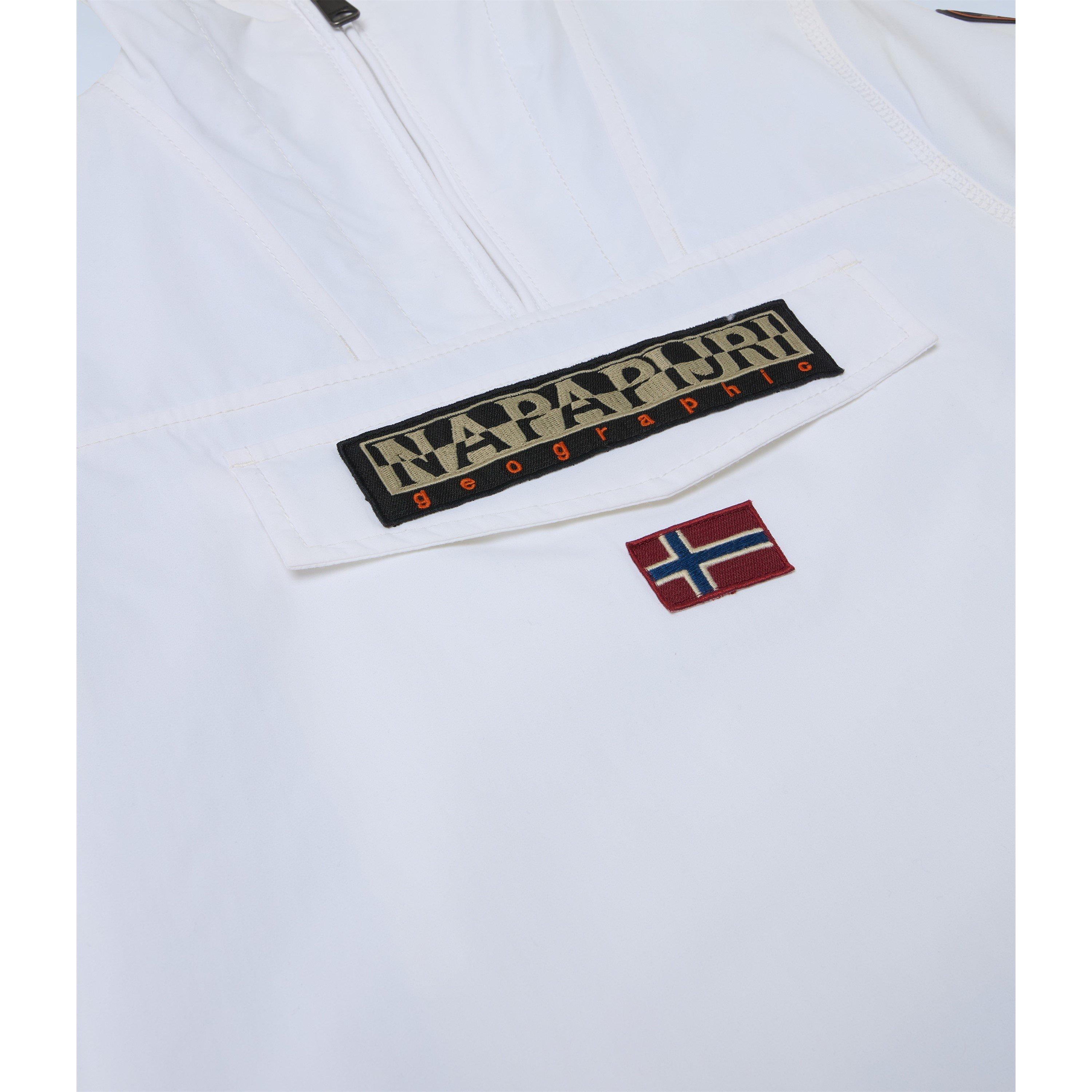 White 002 - Napapijri - Kids' Rainforest Water and Wind Resistant Rain Anorak - 5