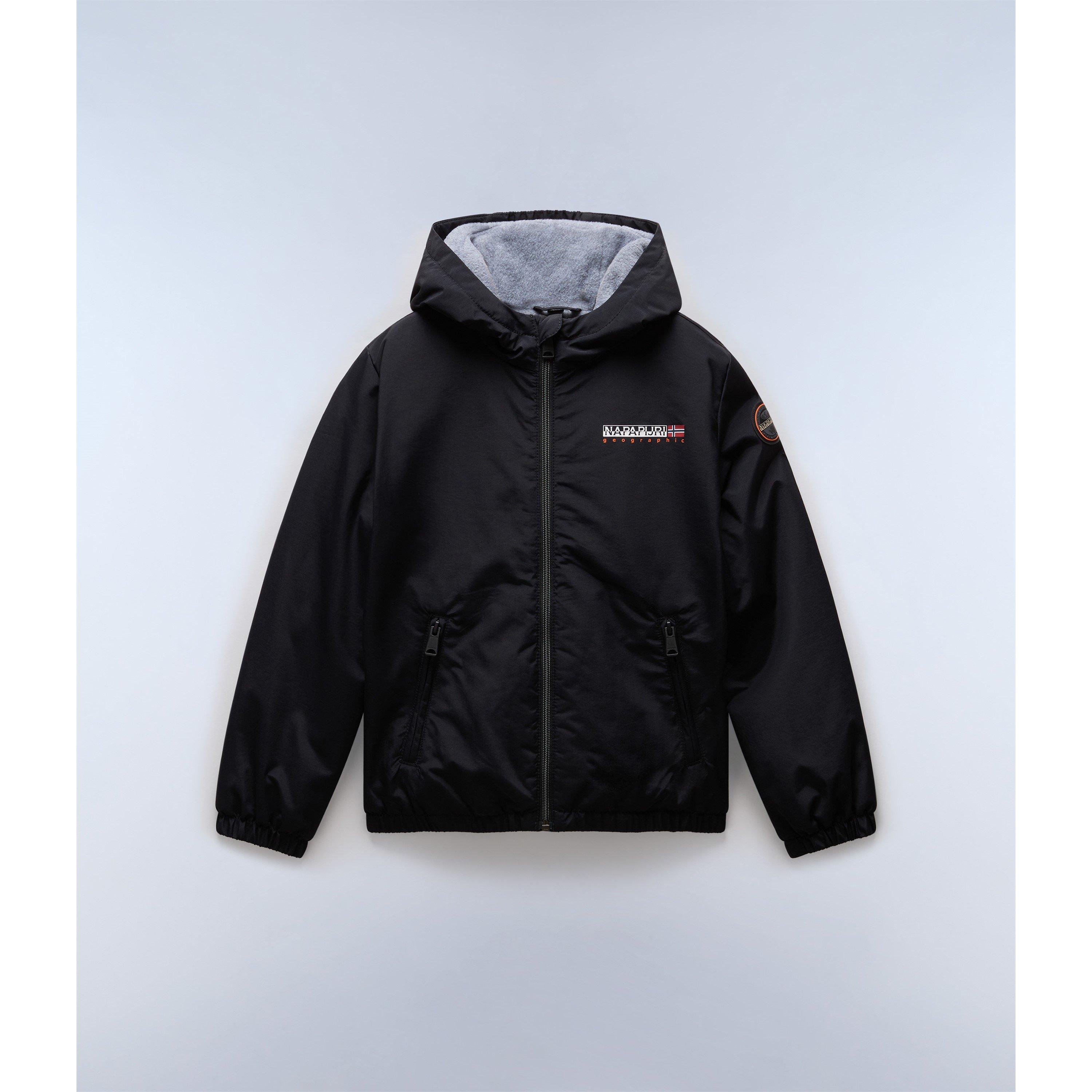 Black 041 - Napapijri - Kids' Scott Water Resistant Wind Resistant Recycled Polyester Rain Anorak - 1