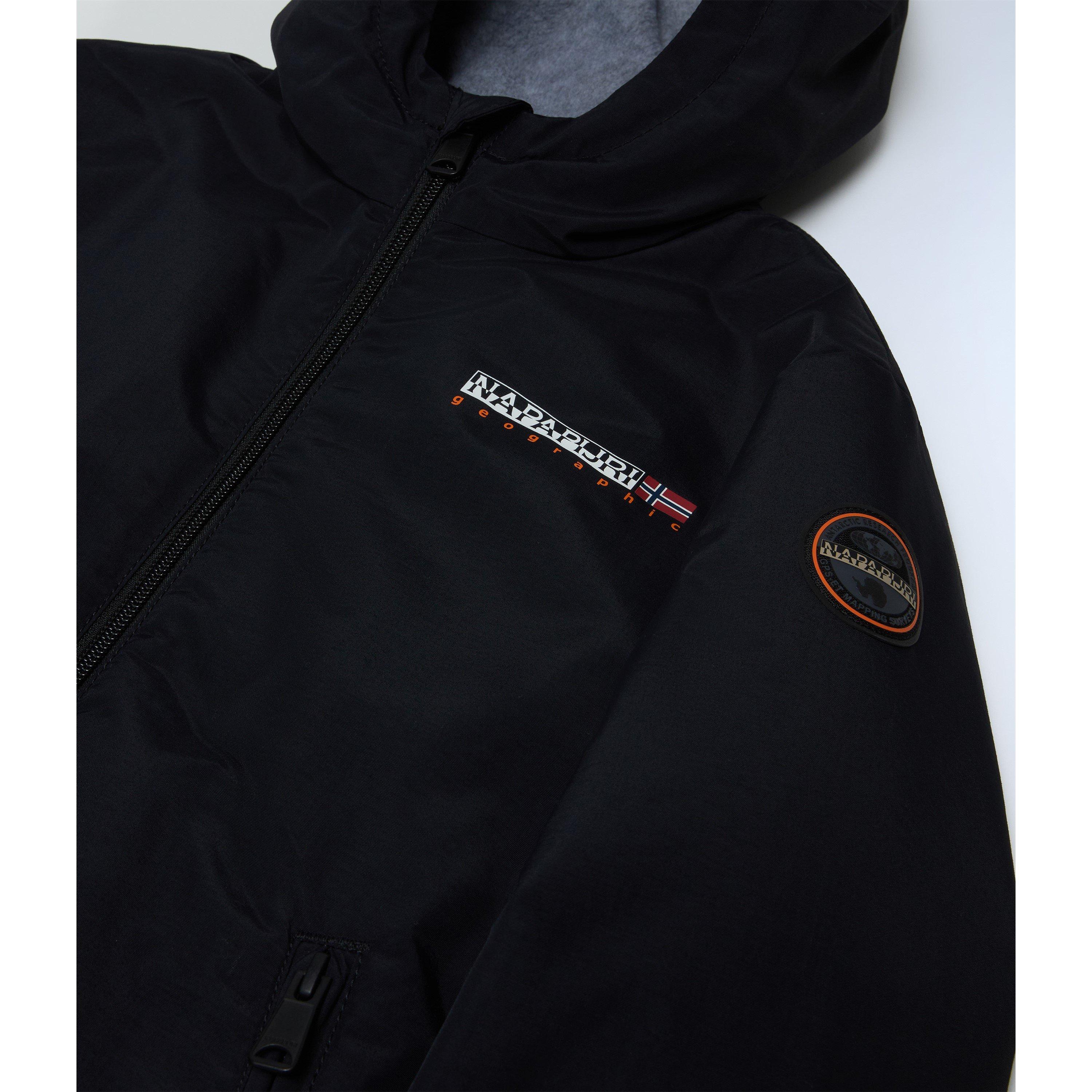 Black 041 - Napapijri - Kids' Scott Water Resistant Wind Resistant Recycled Polyester Rain Anorak - 3