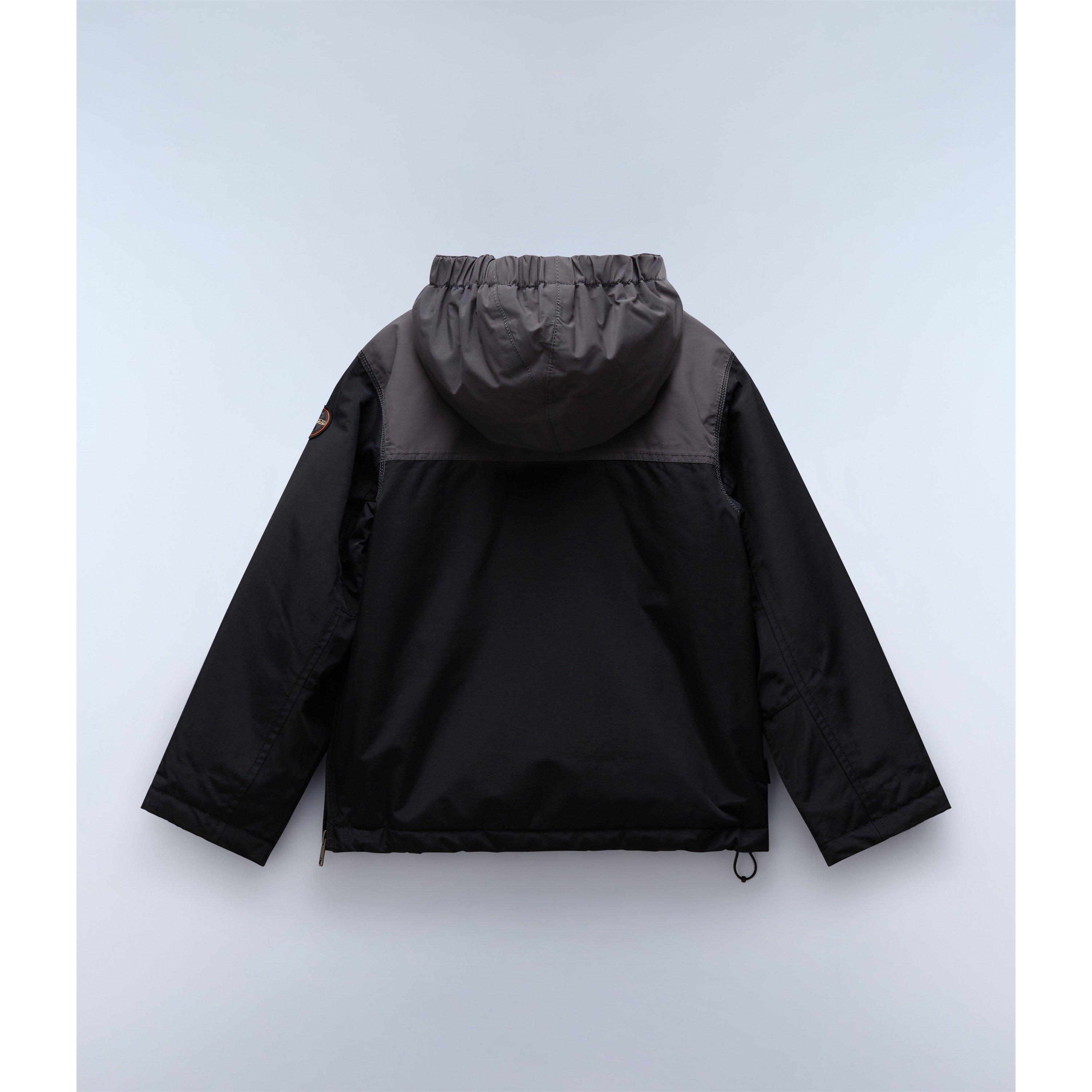 Grey MC7 - Napapijri - Kids' Rainforest Waterproof Hooded Long Sleeve Rain Anorak - 2