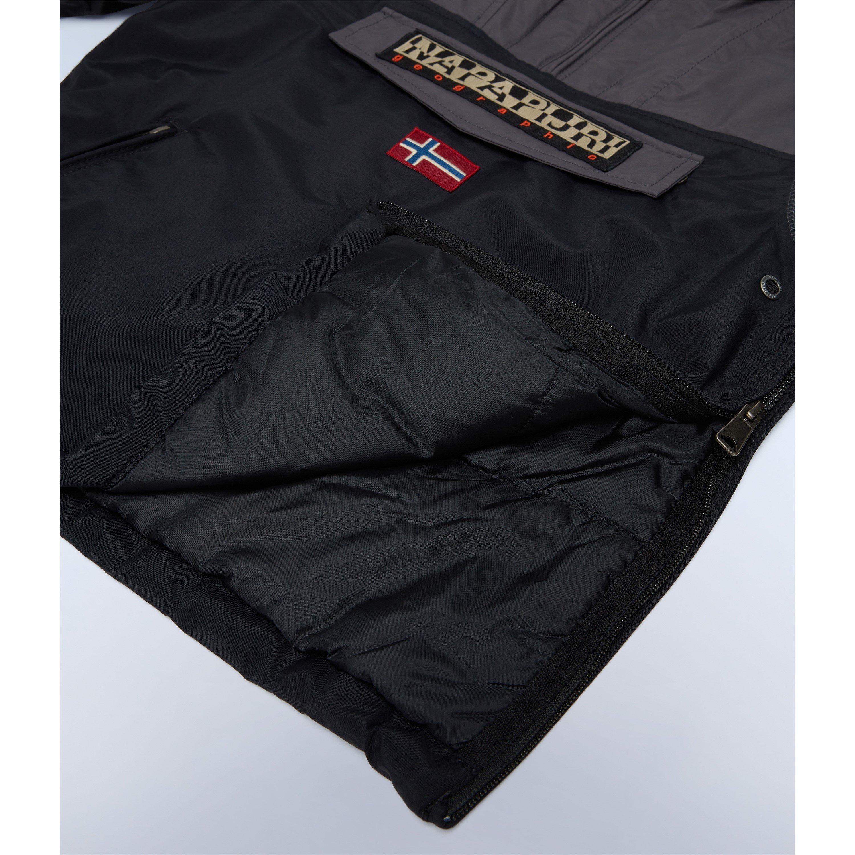 Grey MC7 - Napapijri - Kids' Rainforest Waterproof Hooded Long Sleeve Rain Anorak - 4