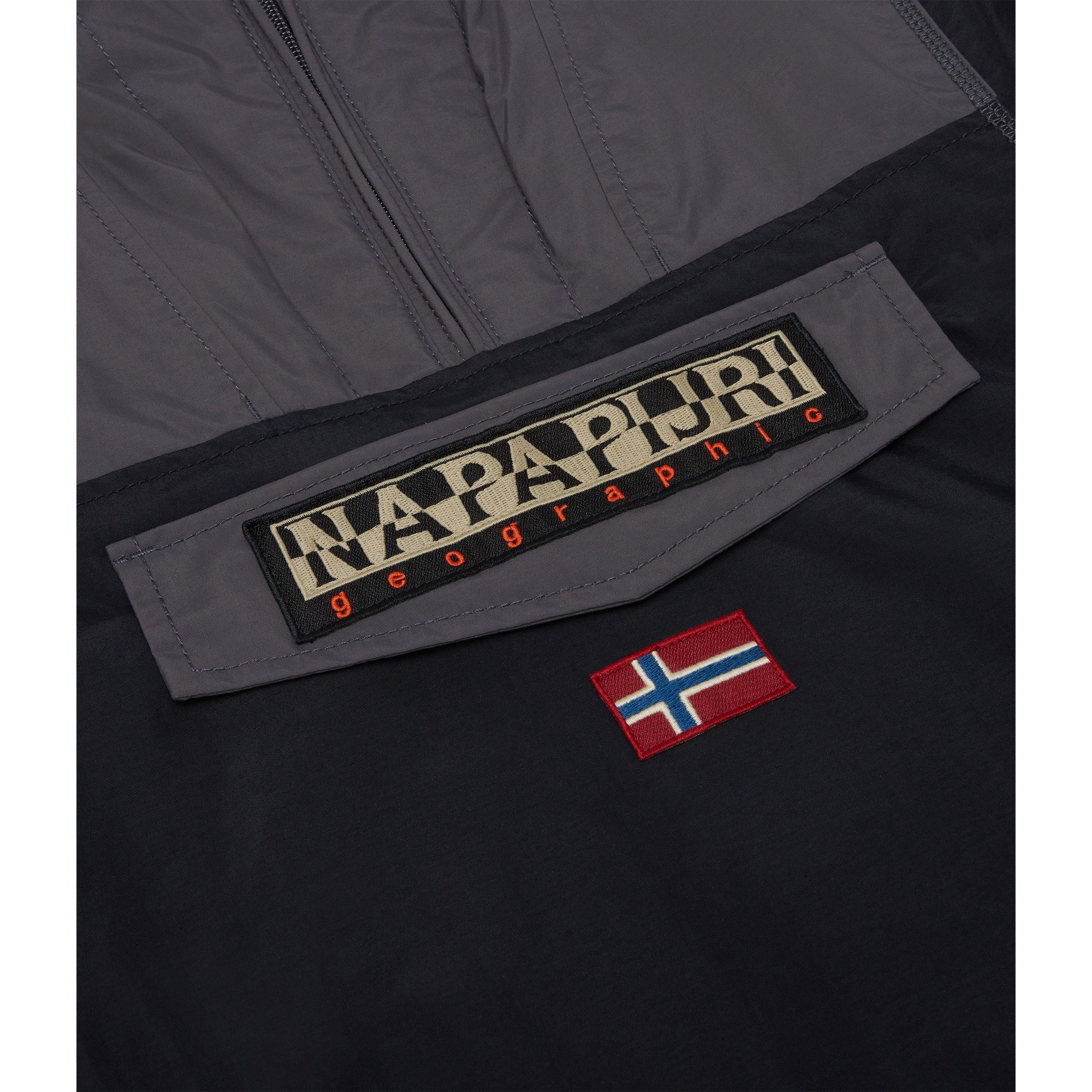 Grey MC7 - Napapijri - Kids' Rainforest Waterproof Hooded Long Sleeve Rain Anorak - 5