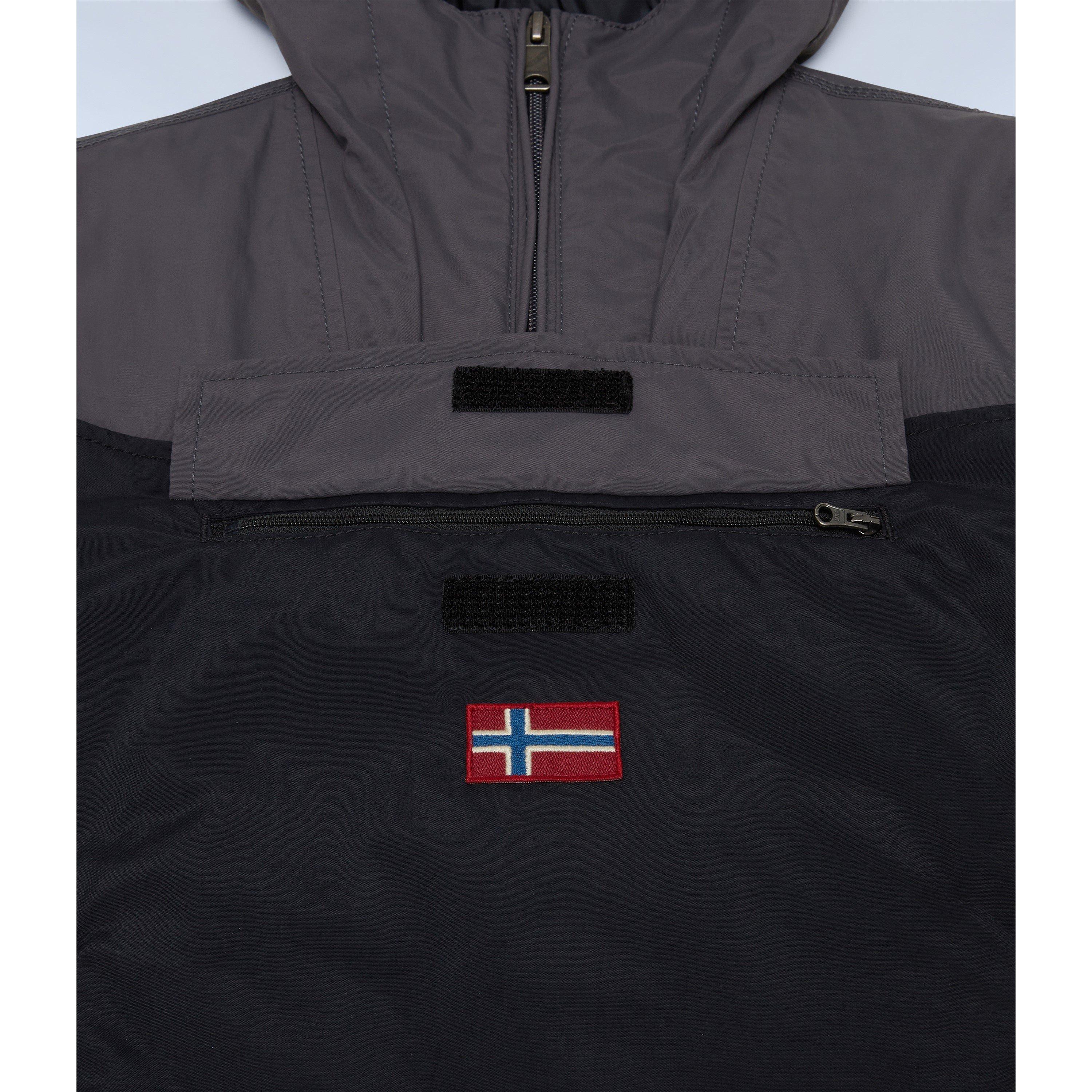 Grey MC7 - Napapijri - Kids' Rainforest Waterproof Hooded Long Sleeve Rain Anorak - 6