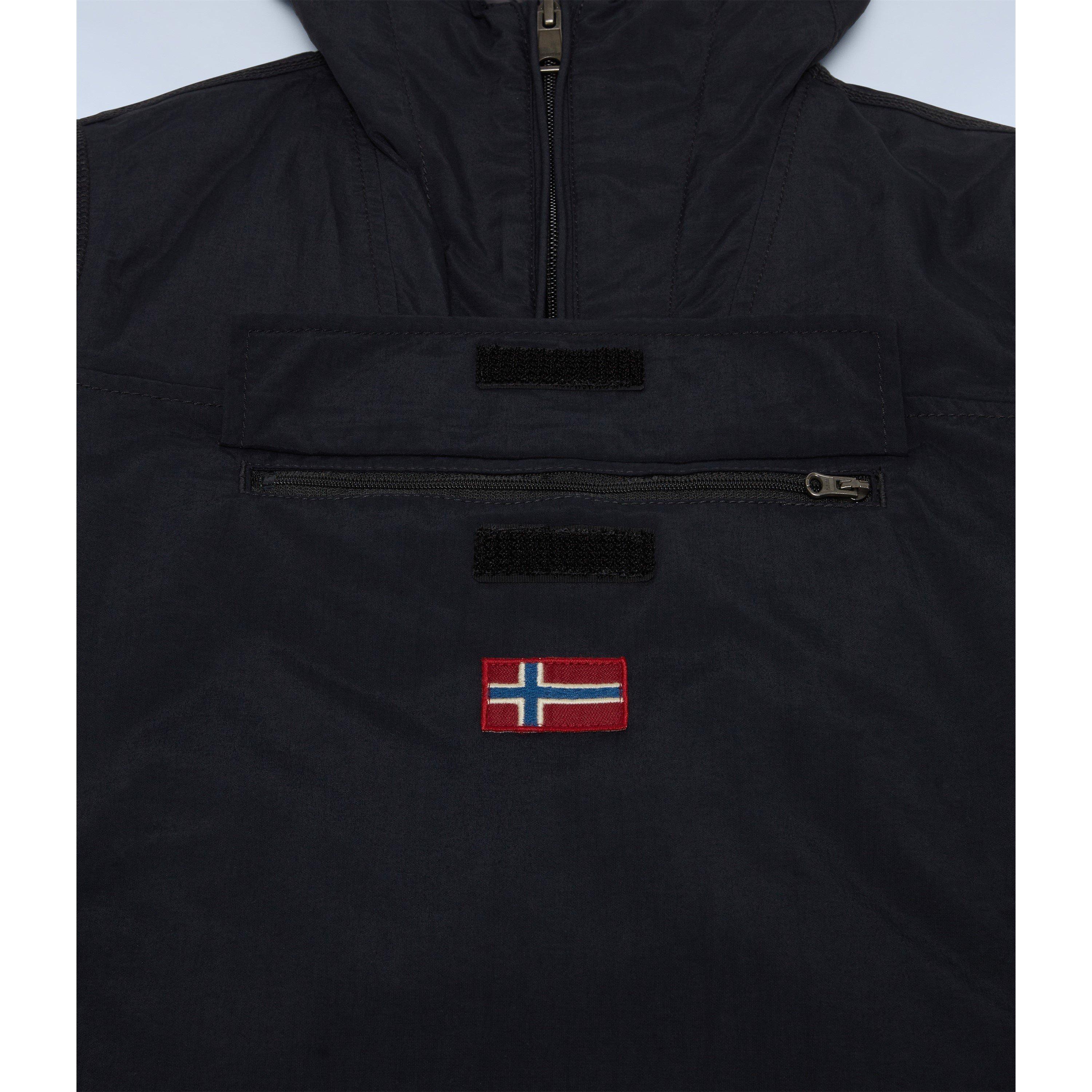 Black 041 - Napapijri - Kids' Rainforest Waterproof Hooded Long Sleeve Rain Anorak - 5