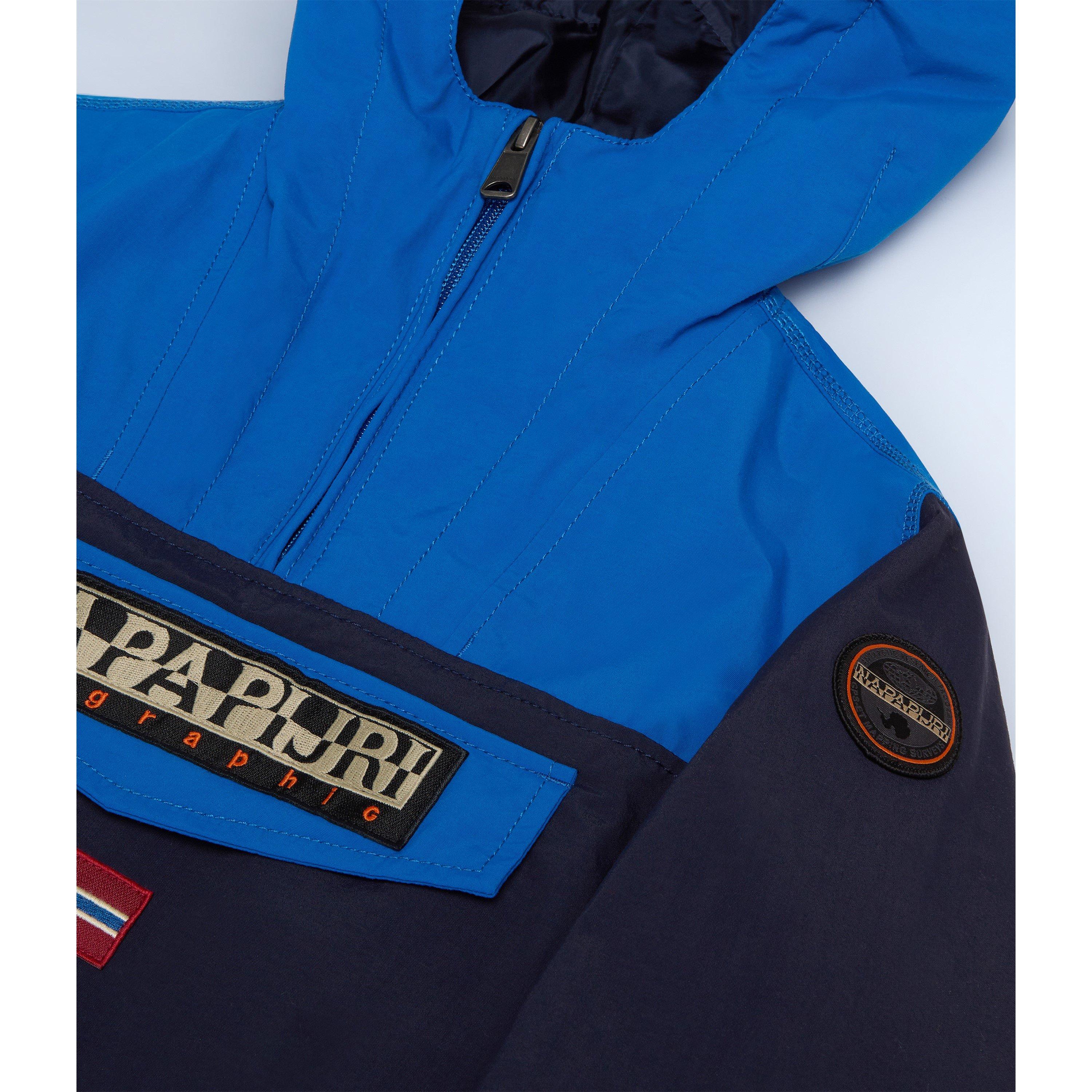 Blue MC8 - Napapijri - Kids' Rainforest Waterproof Hooded Long Sleeve Rain Anorak - 3