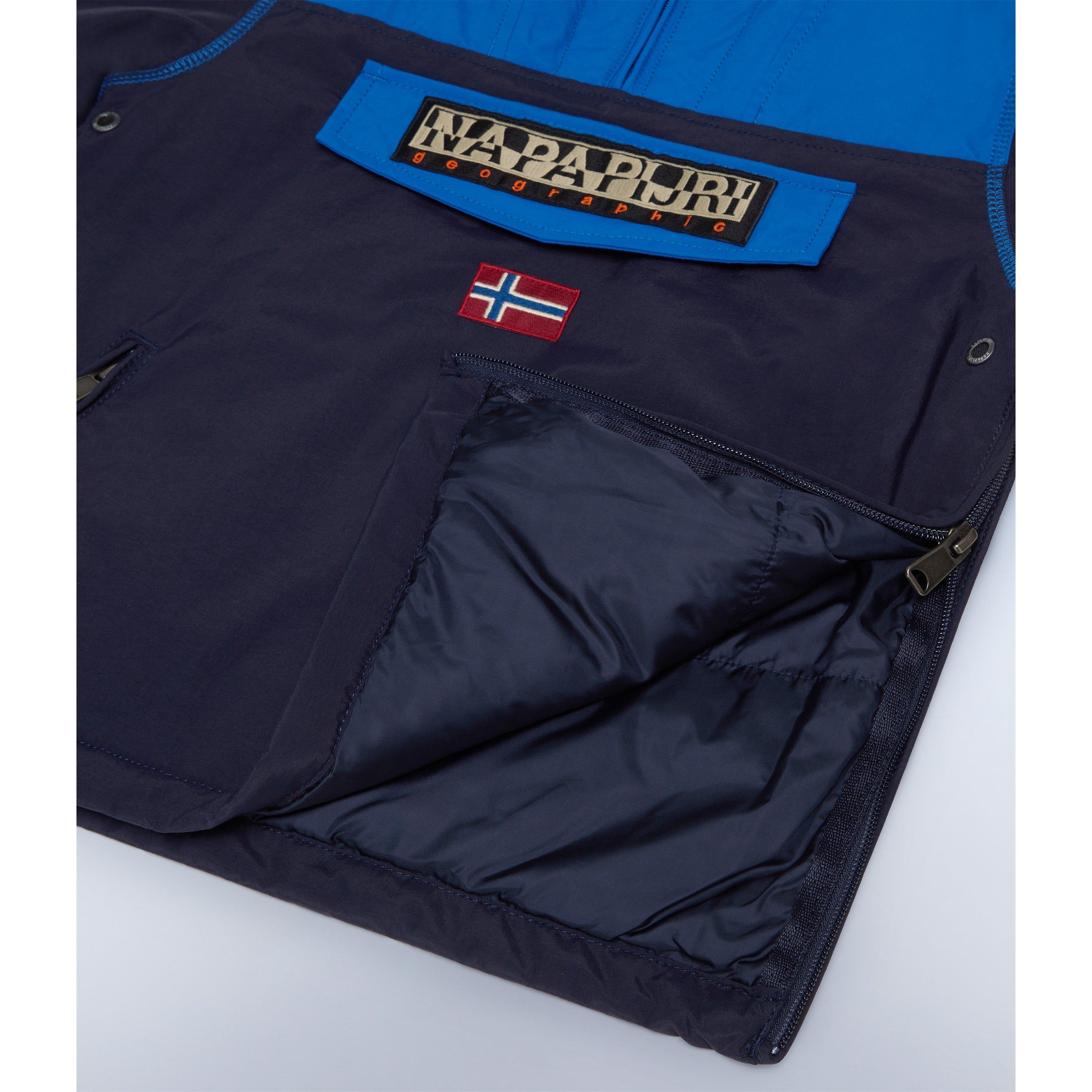 Blue MC8 - Napapijri - Kids' Rainforest Waterproof Hooded Long Sleeve Rain Anorak - 4