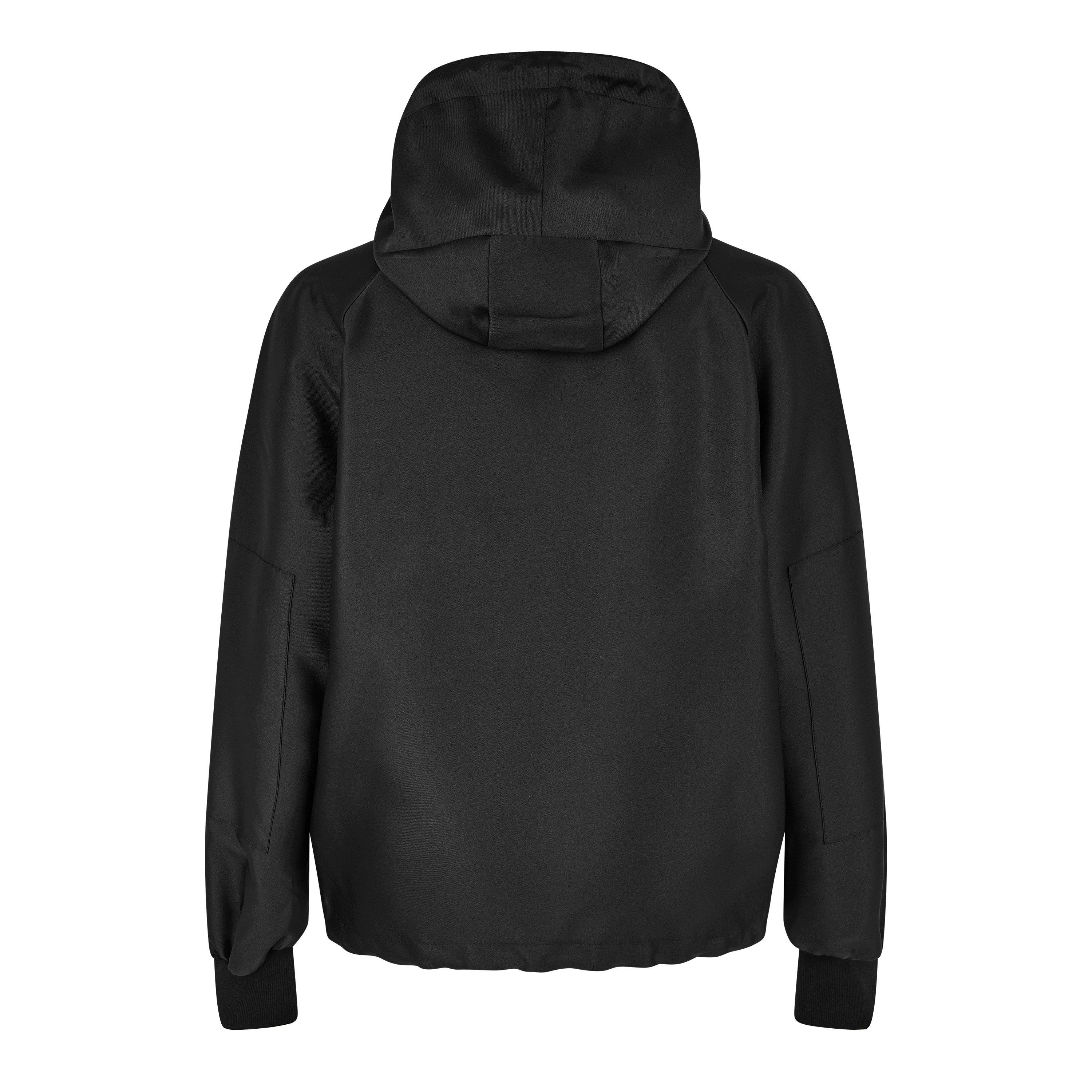 Black - Alexander McQueen - Men's Embroidered Logo Hooded Long Sleeve Windbreaker - 6