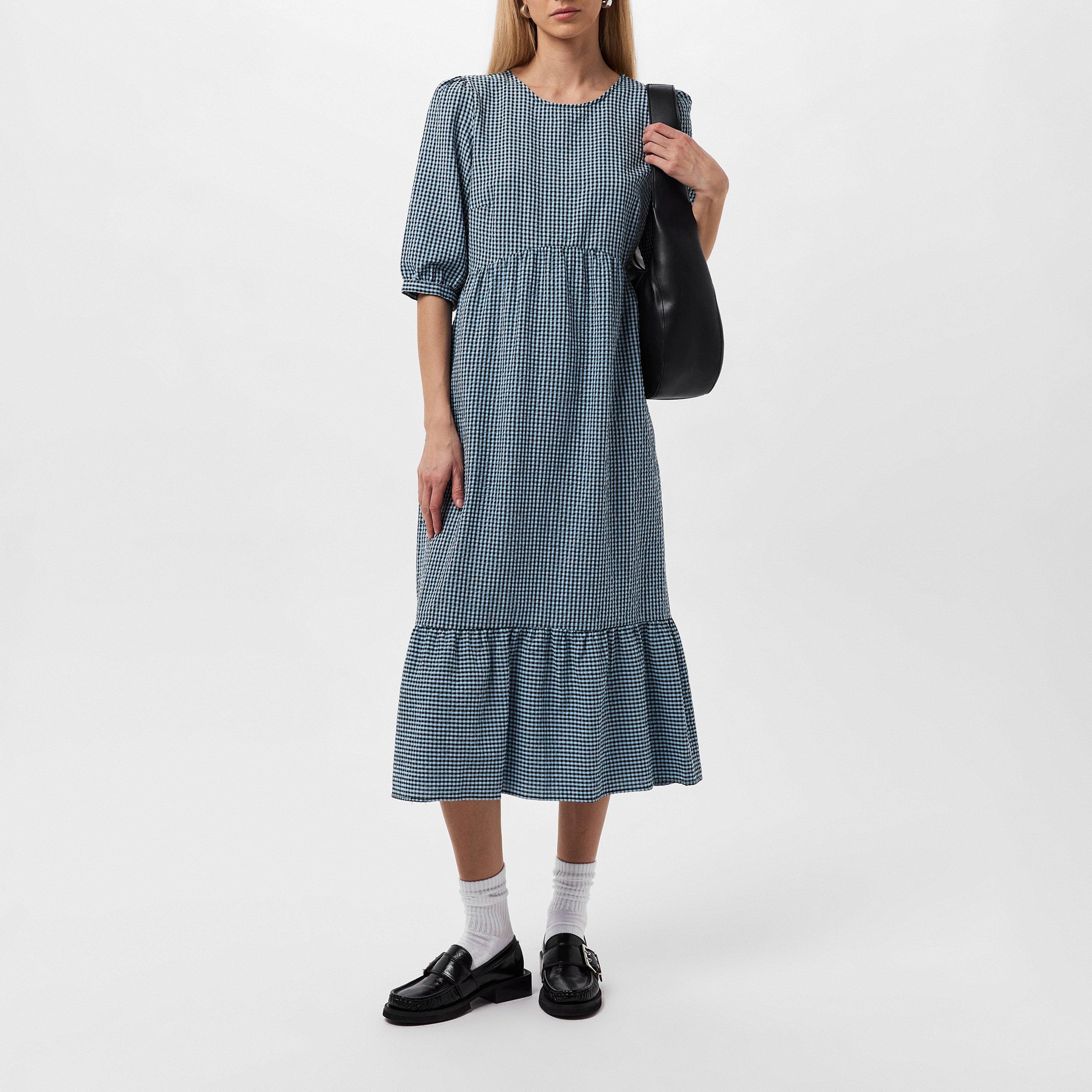 Check Blue - Nobodys Child - Rachel Smock Dress - 5