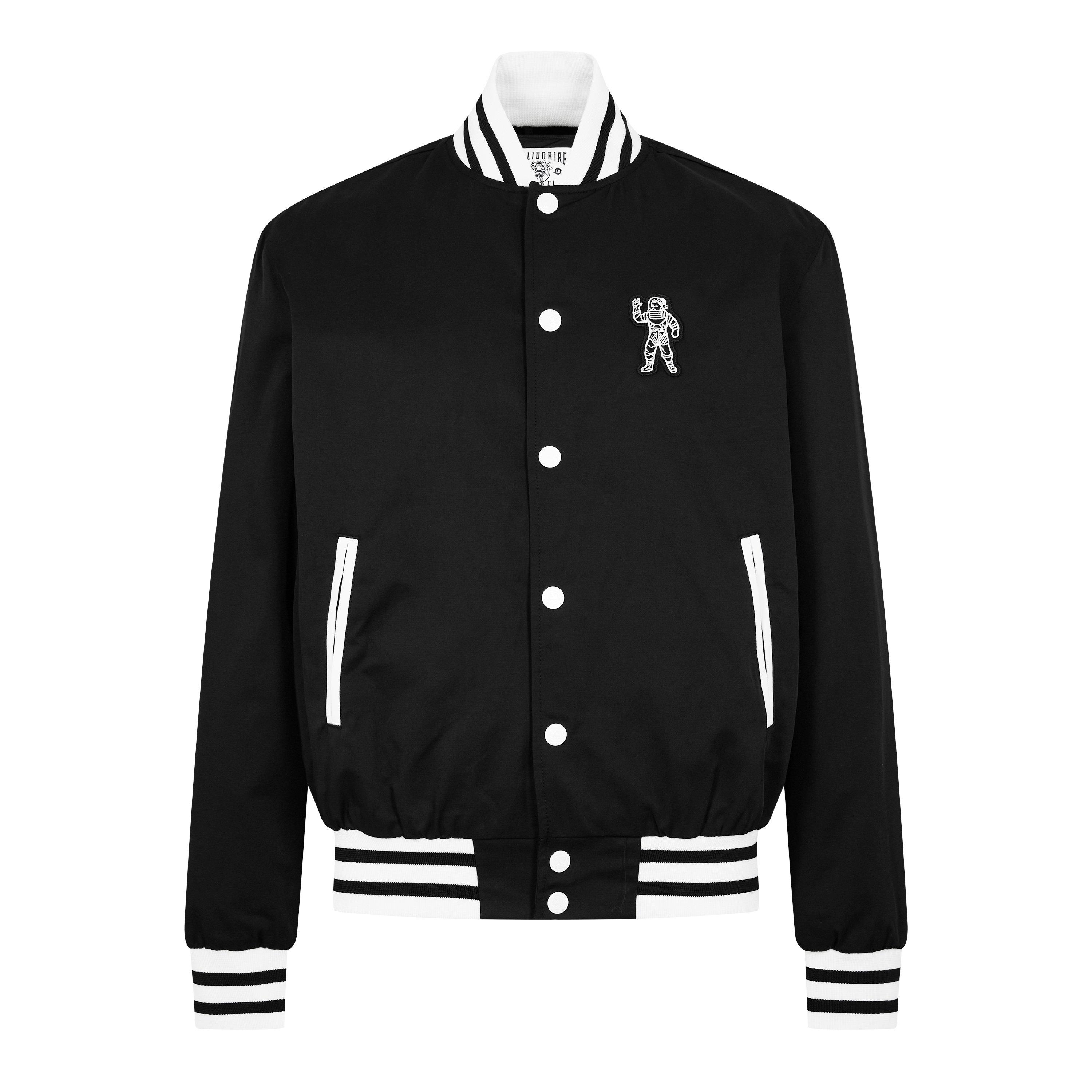 Black/White - Billionaire Boys Club - Men's Cotton Long Sleeve Varsity Jacket - 1