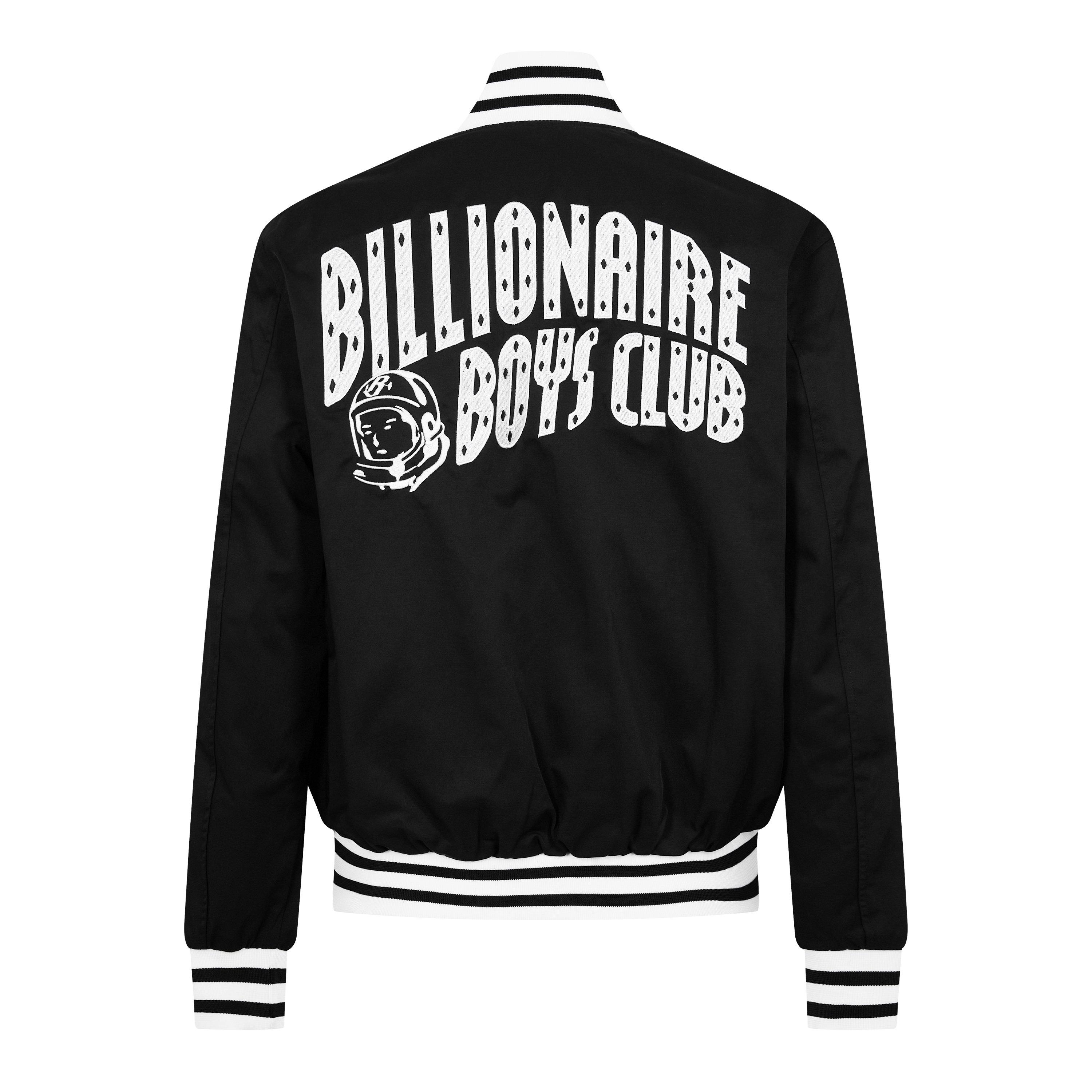 Black/White - Billionaire Boys Club - Men's  Cotton Long Sleeve Varsity Jacket - 2