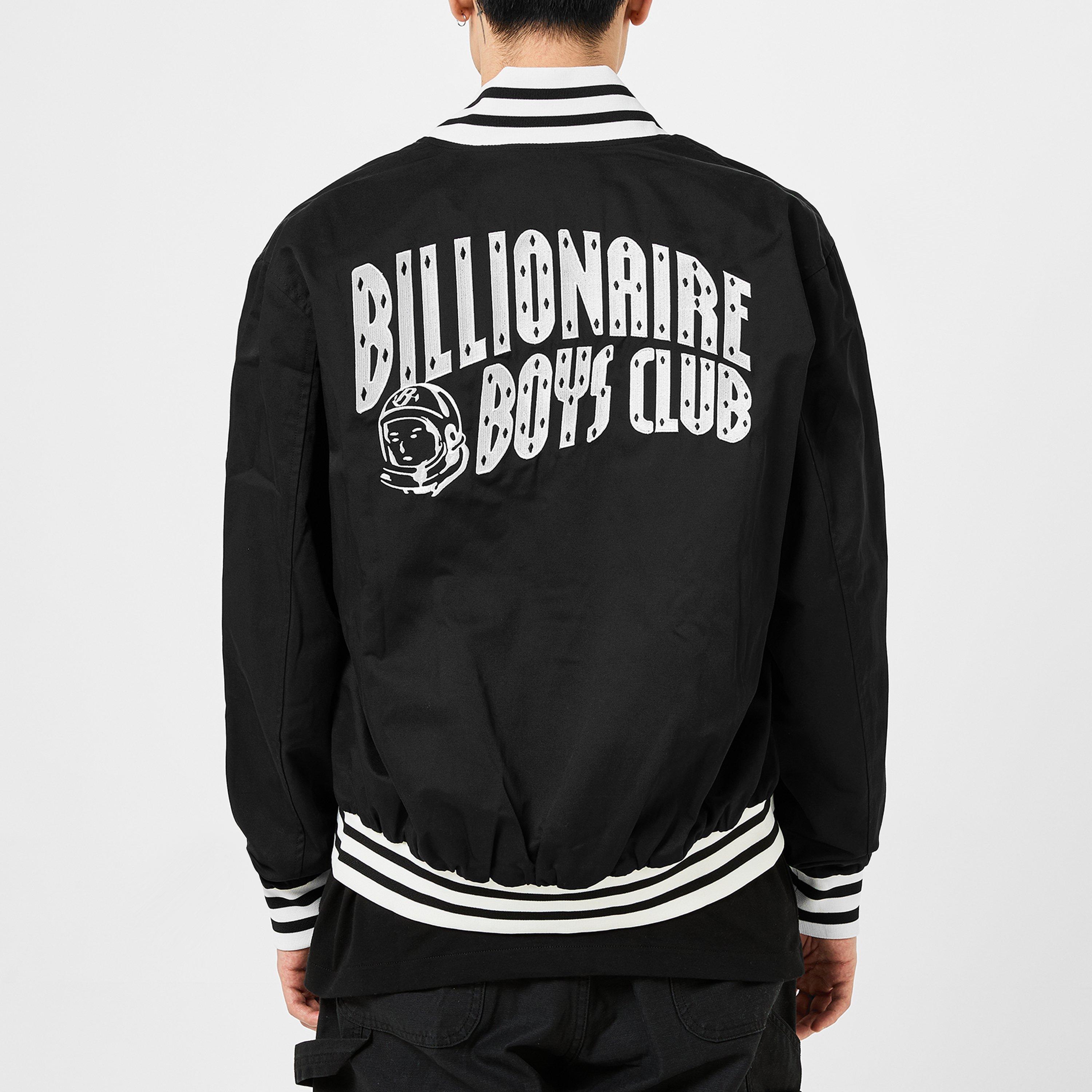 Black/White - Billionaire Boys Club - Men's  Cotton Long Sleeve Varsity Jacket - 4
