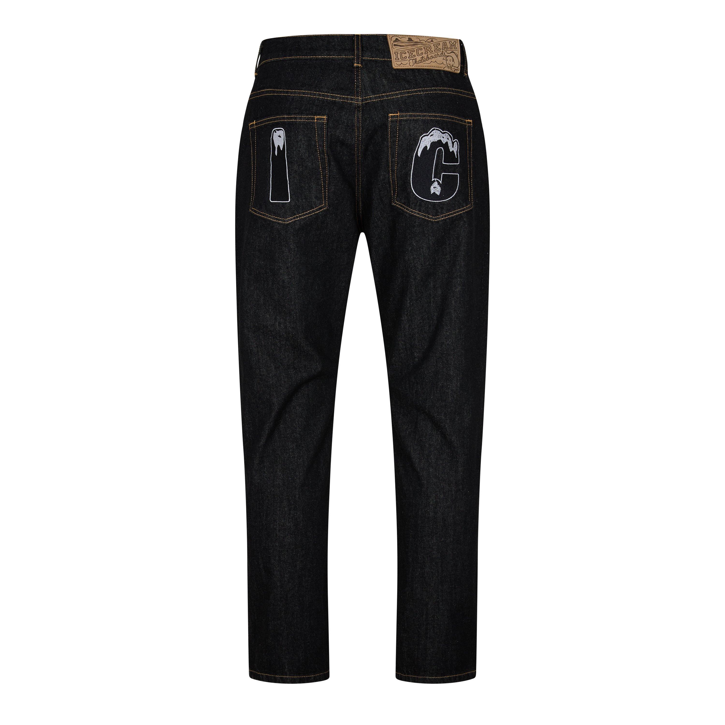Black/White - ICECREAM - Running Dog Denim Jeans - 8