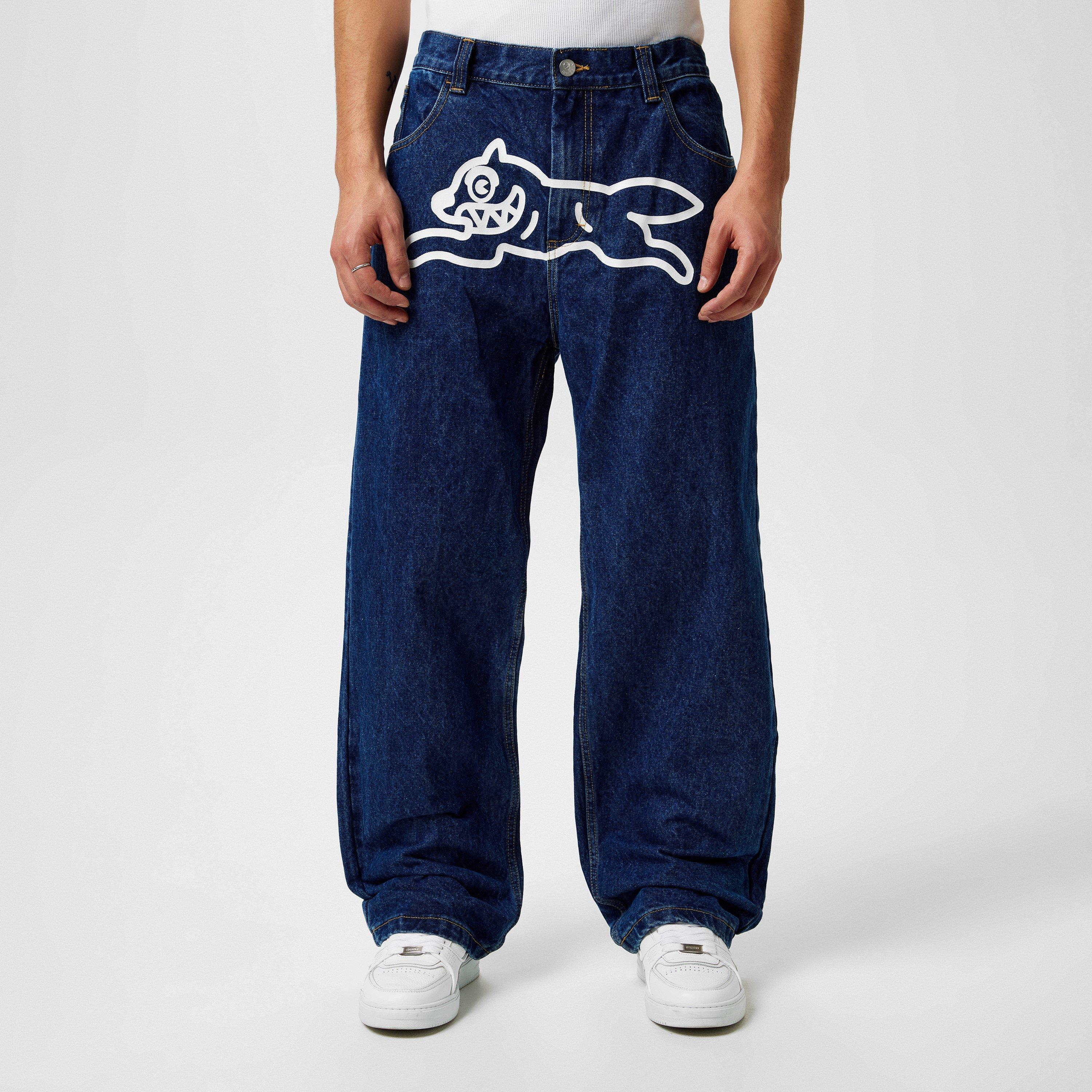 Indigo/White - ICECREAM - Running Dog Denim Jeans - 3