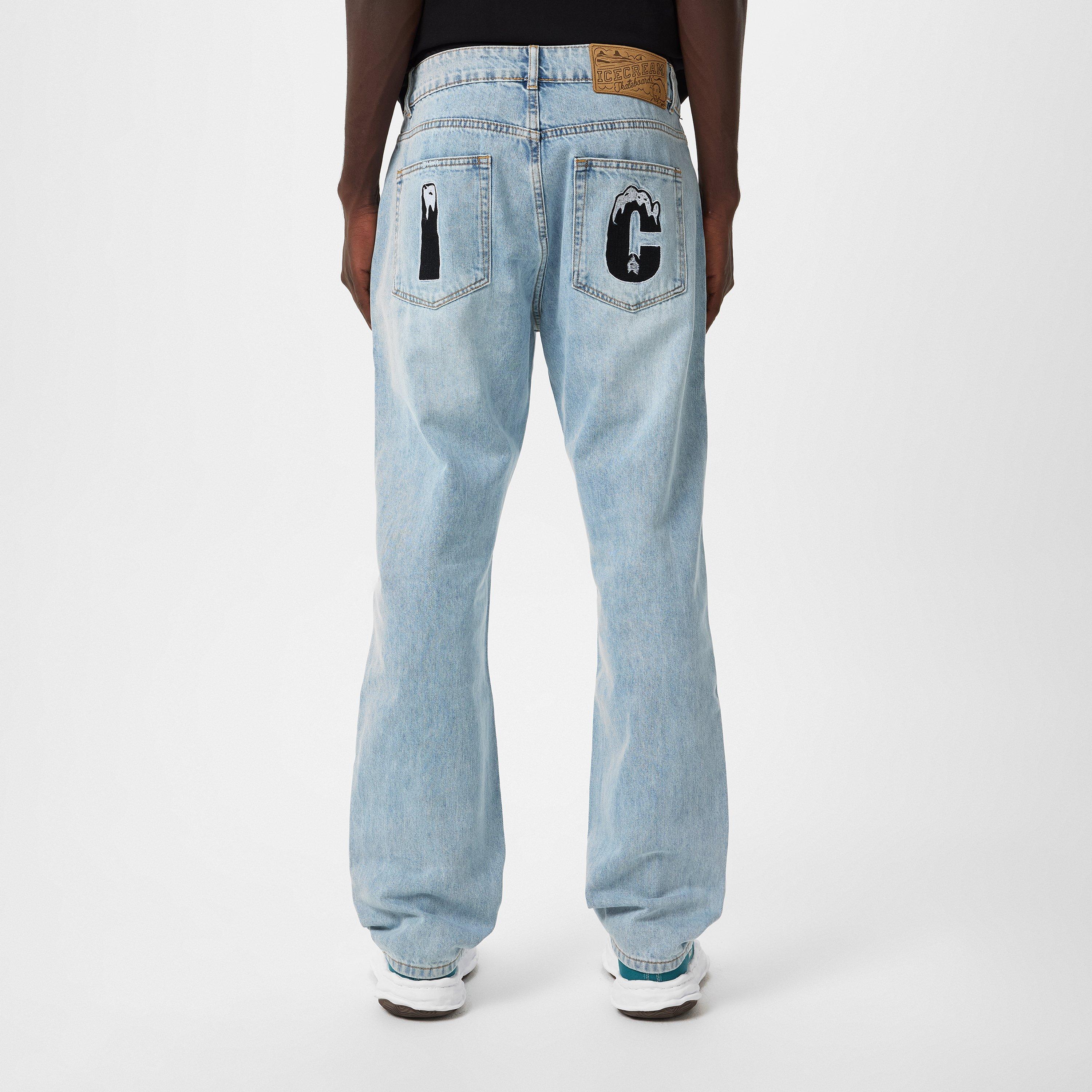 LightBlue/Black - ICECREAM - Running Dog Denim Jeans - 3