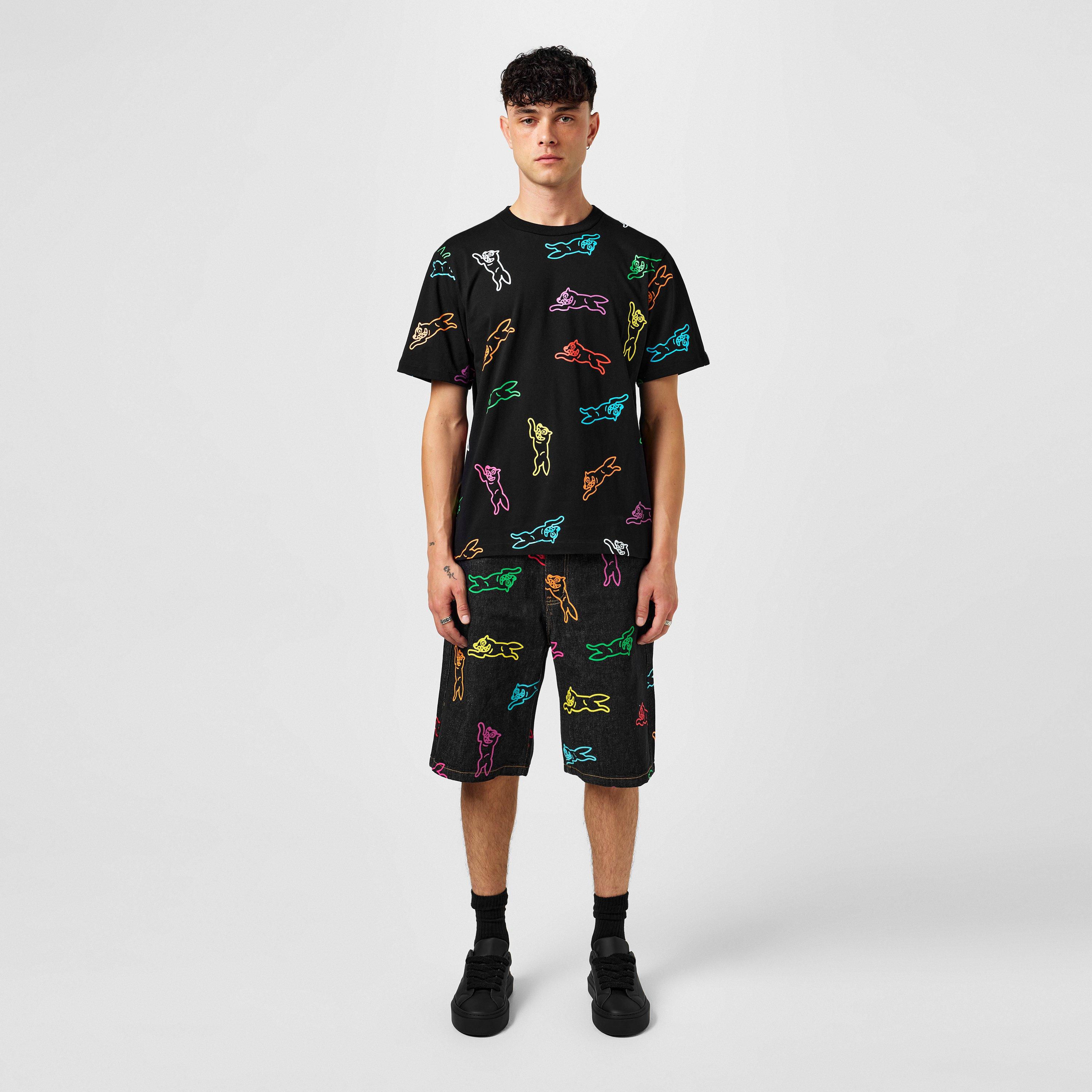 Indigo/Multi - ICECREAM - Men's All Over Print Denim Shorts - 4