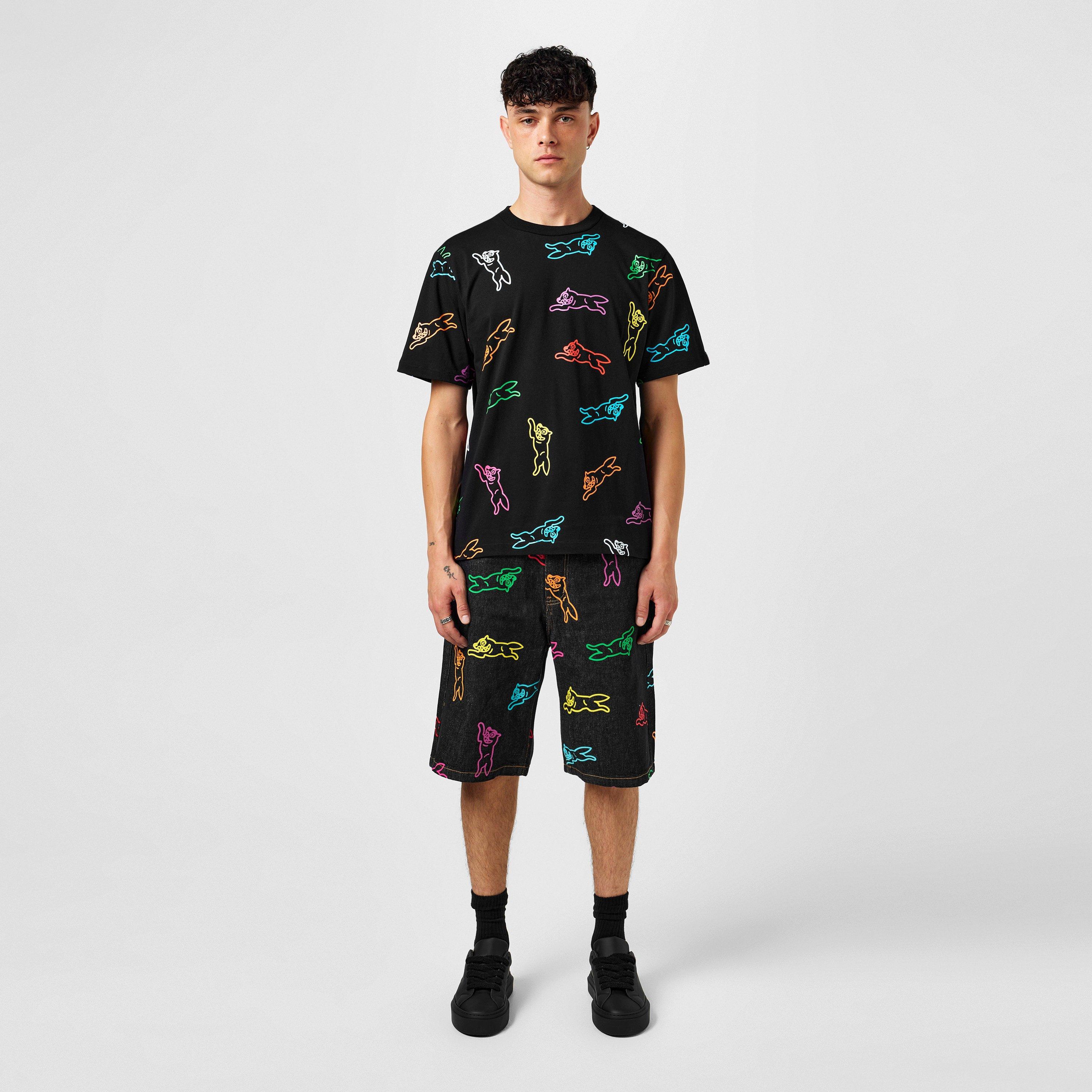 Indigo/Multi - ICECREAM - Men's All Over Print Denim Shorts - 6