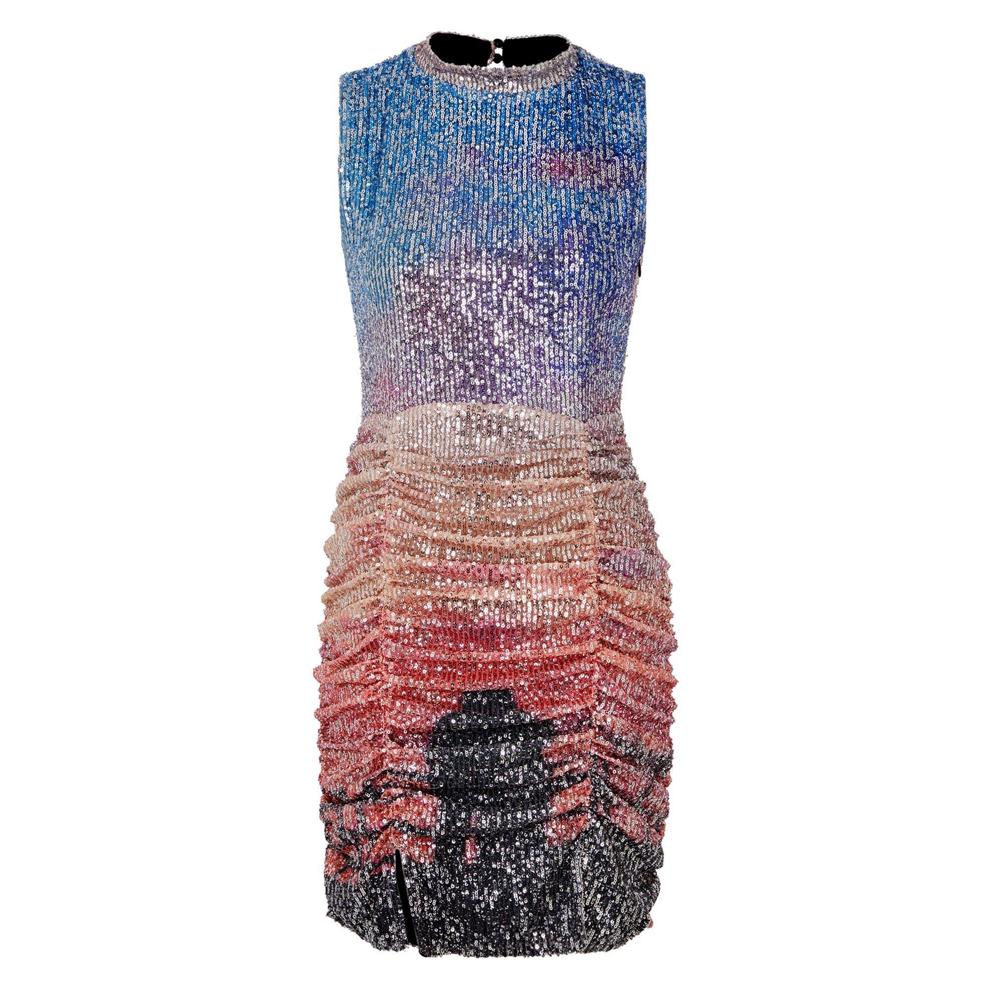 MULTICOLOURED - In the Mood for Love - Women's Persefone Sunset Tulle Sequin Slim-Fit Mini Dress - 1