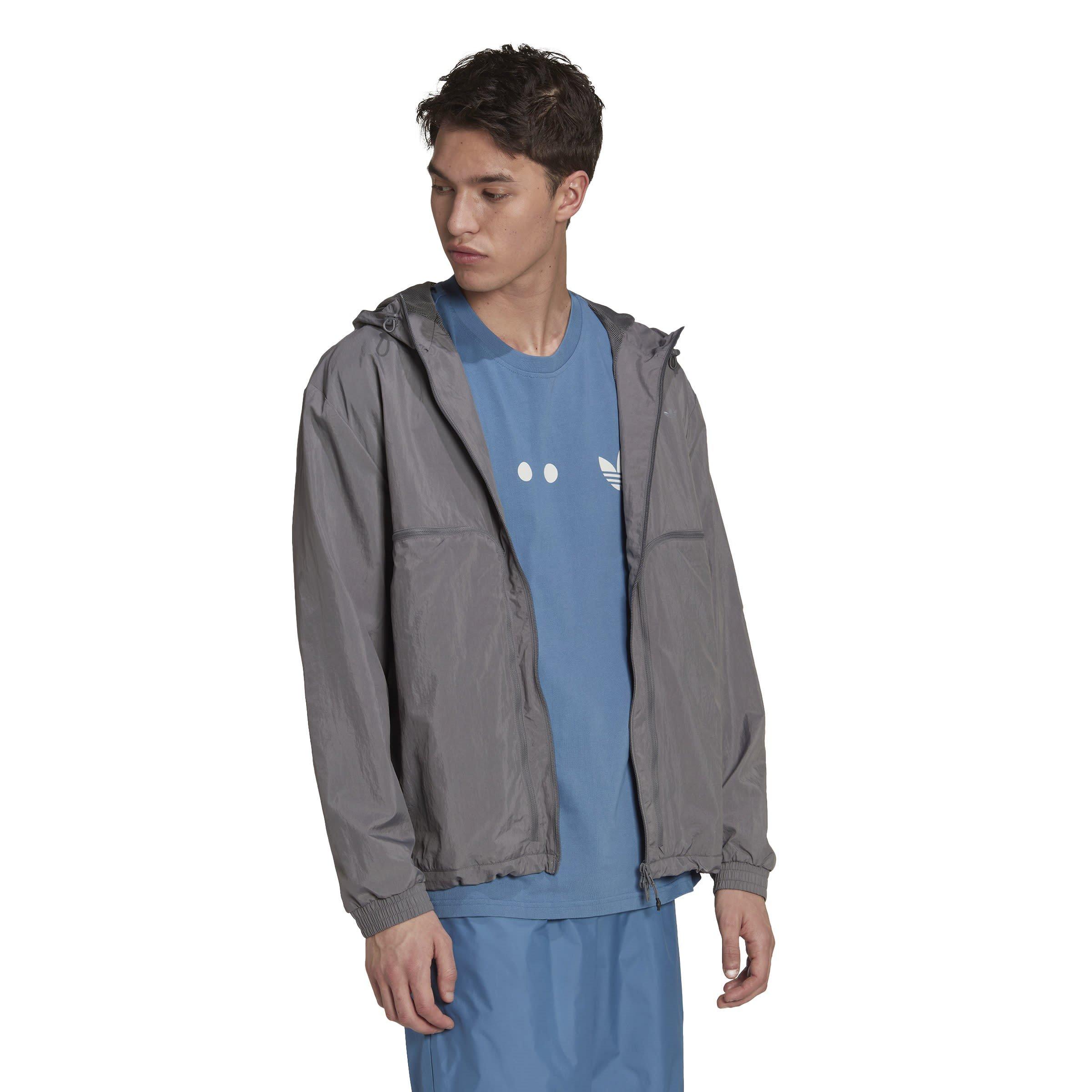 Grå - adidas Originals - Adidas Originals Water-Resistant Windbreaker - 4