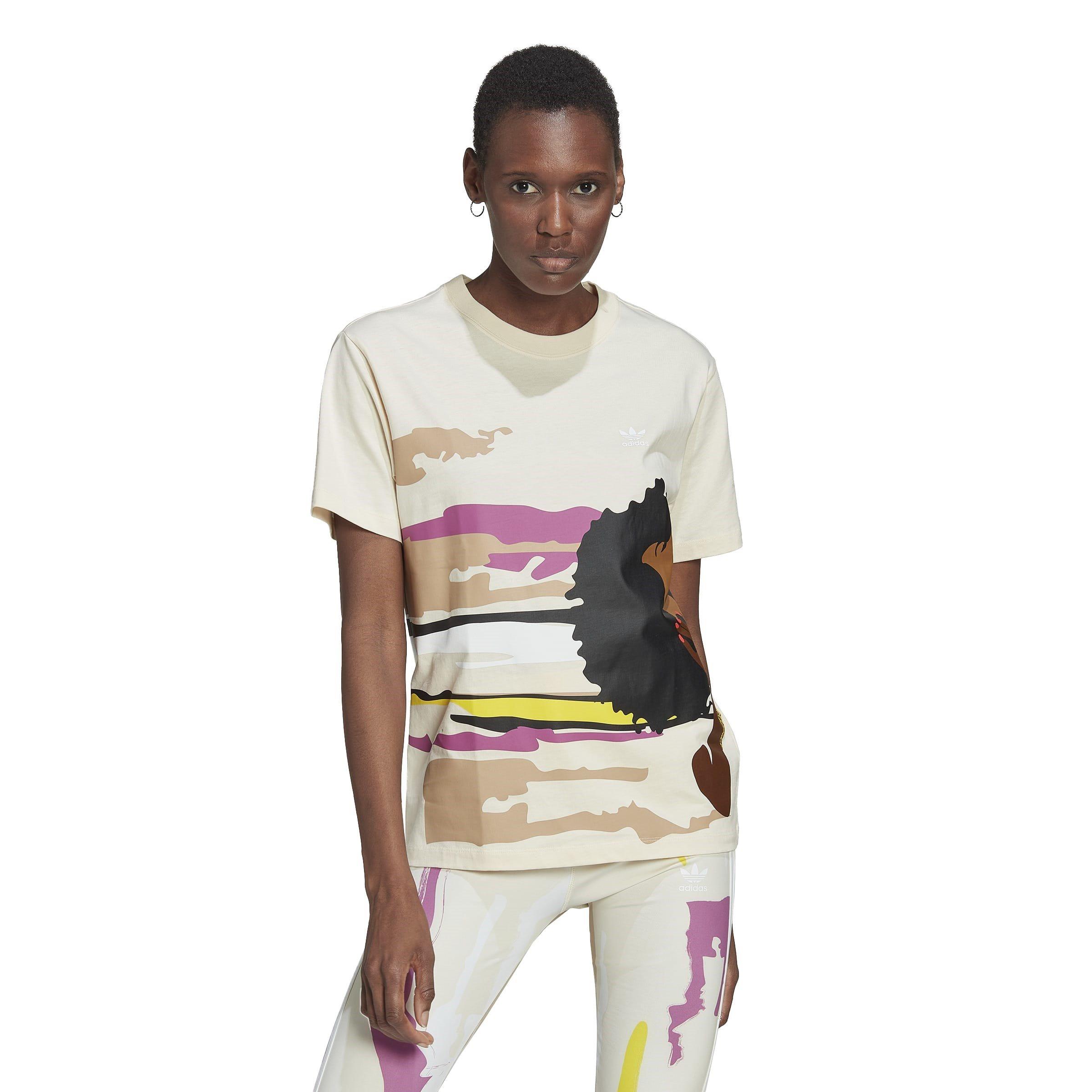 Multicolorido - adidas Originals - X Thebe Magugu Regular T-Shirt Womens - 2
