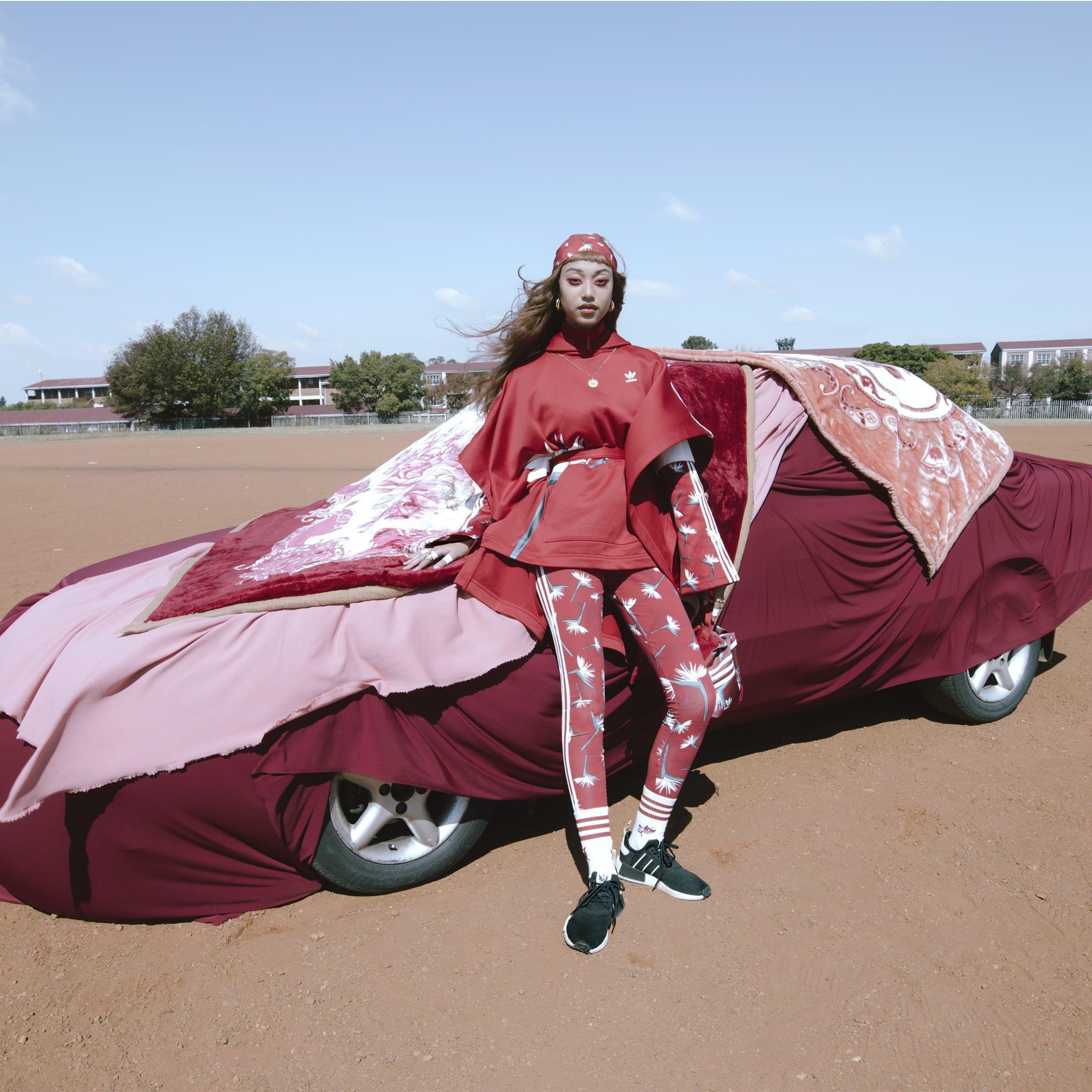 Red - adidas Originals - Leggings X Thebe Magugu Womens - 7
