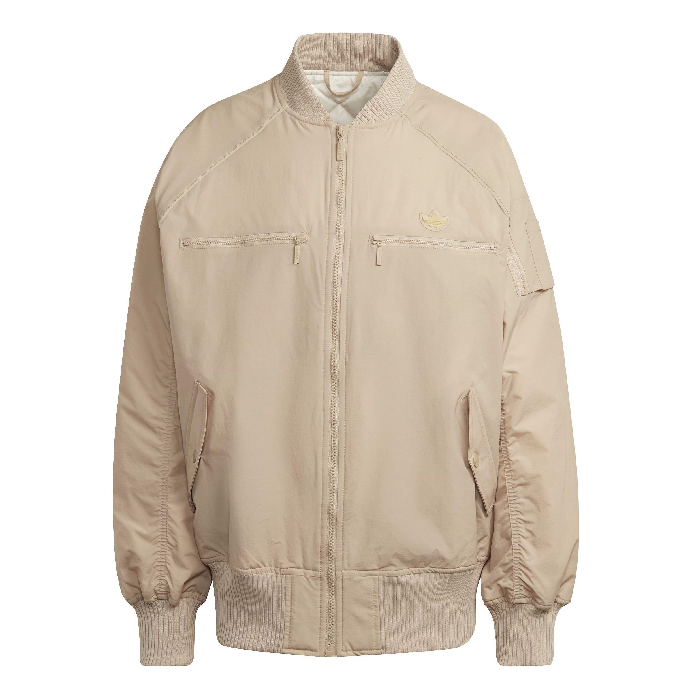 Beige - adidas Originals - Women's Long Sleeve Zip Bomber Jacket - 1