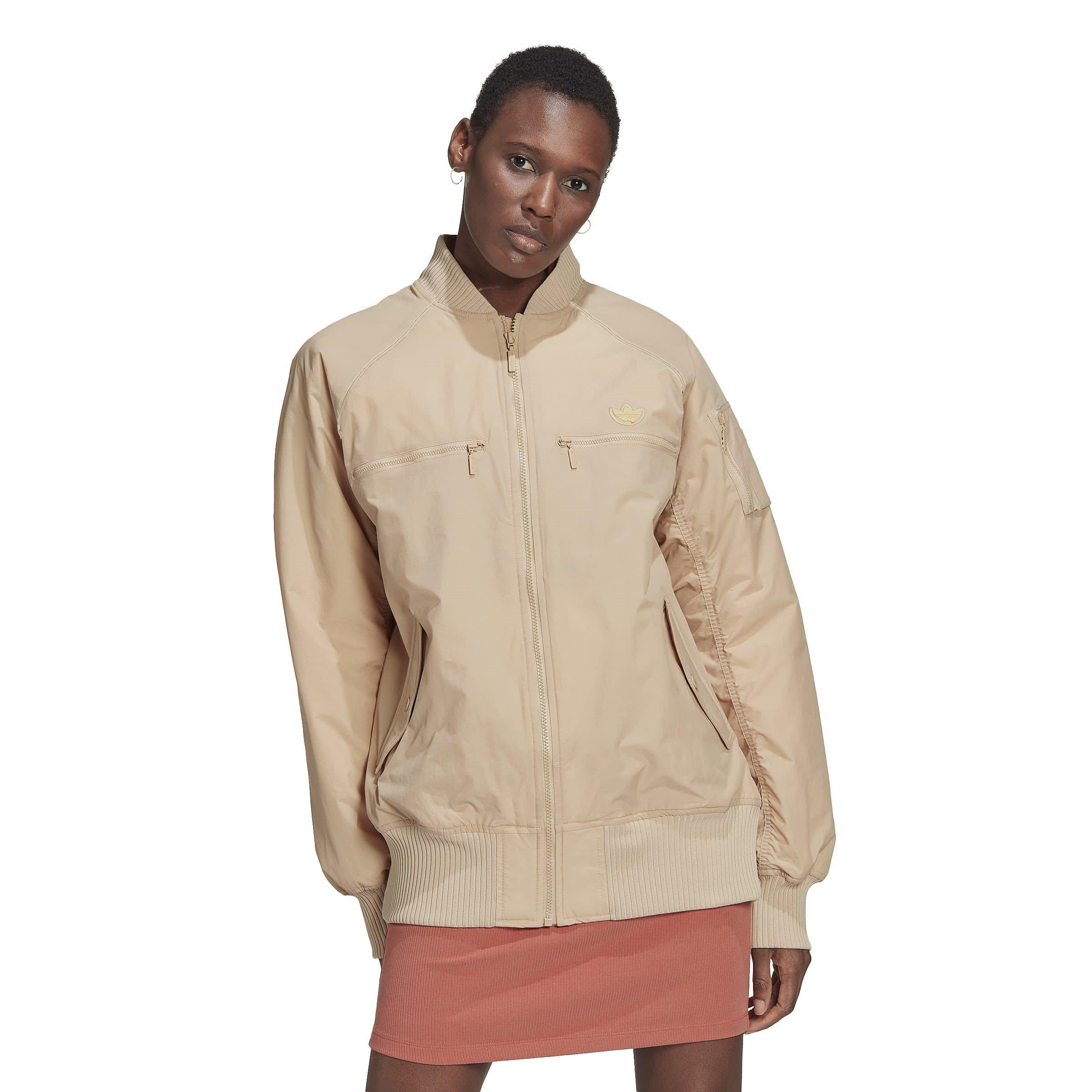 Beige - adidas Originals - Long Sleeve Zip Bomber Jacket - 2
