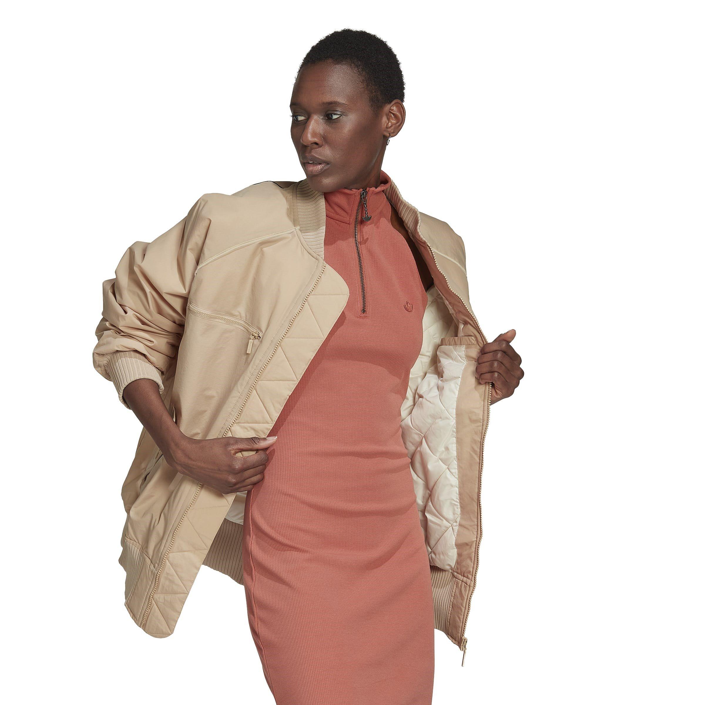 Beige - adidas Originals - Long Sleeve Zip Bomber Jacket - 6