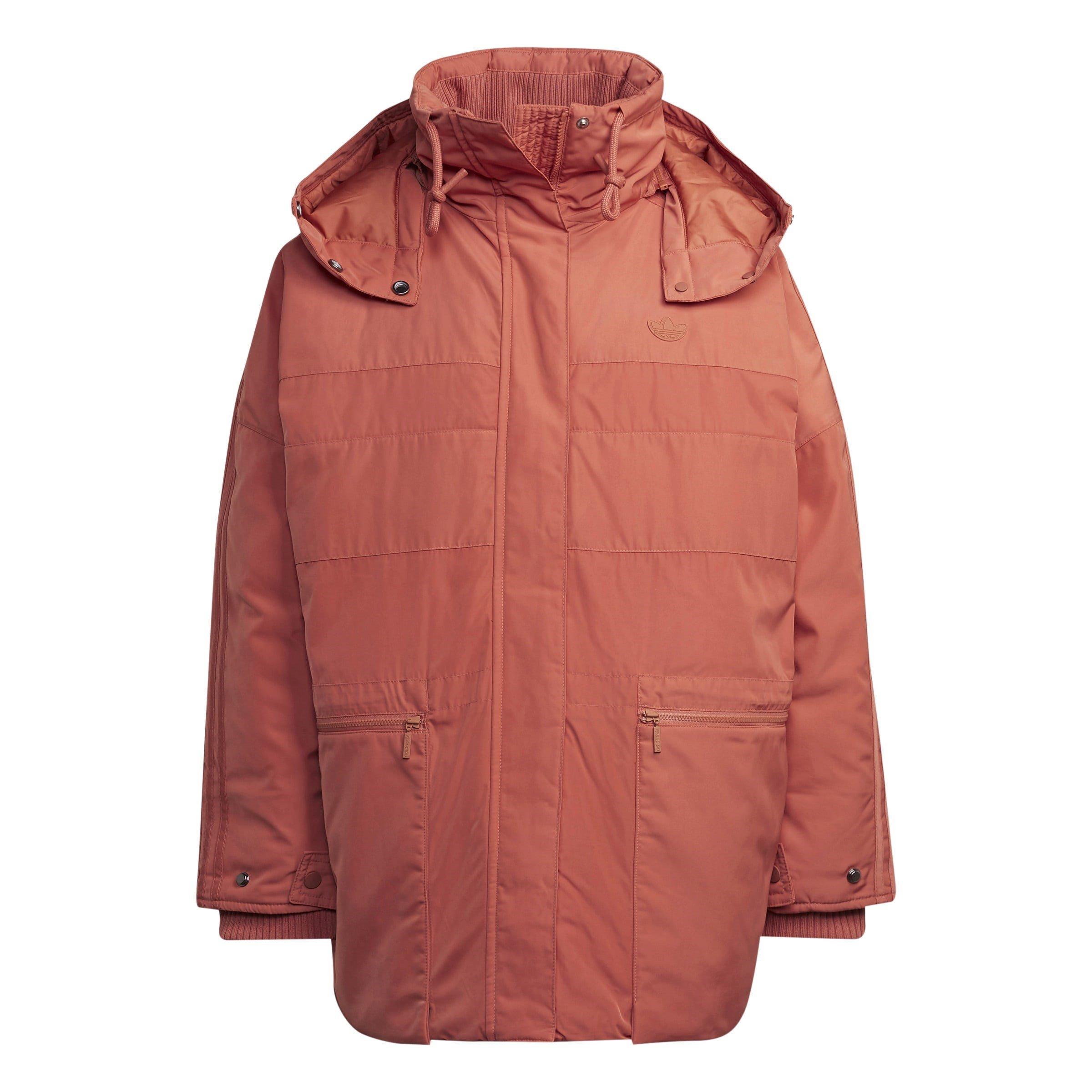 Burgundy - adidas Originals - Women's Hooded Mid-Length Long Sleeve Parka - 1