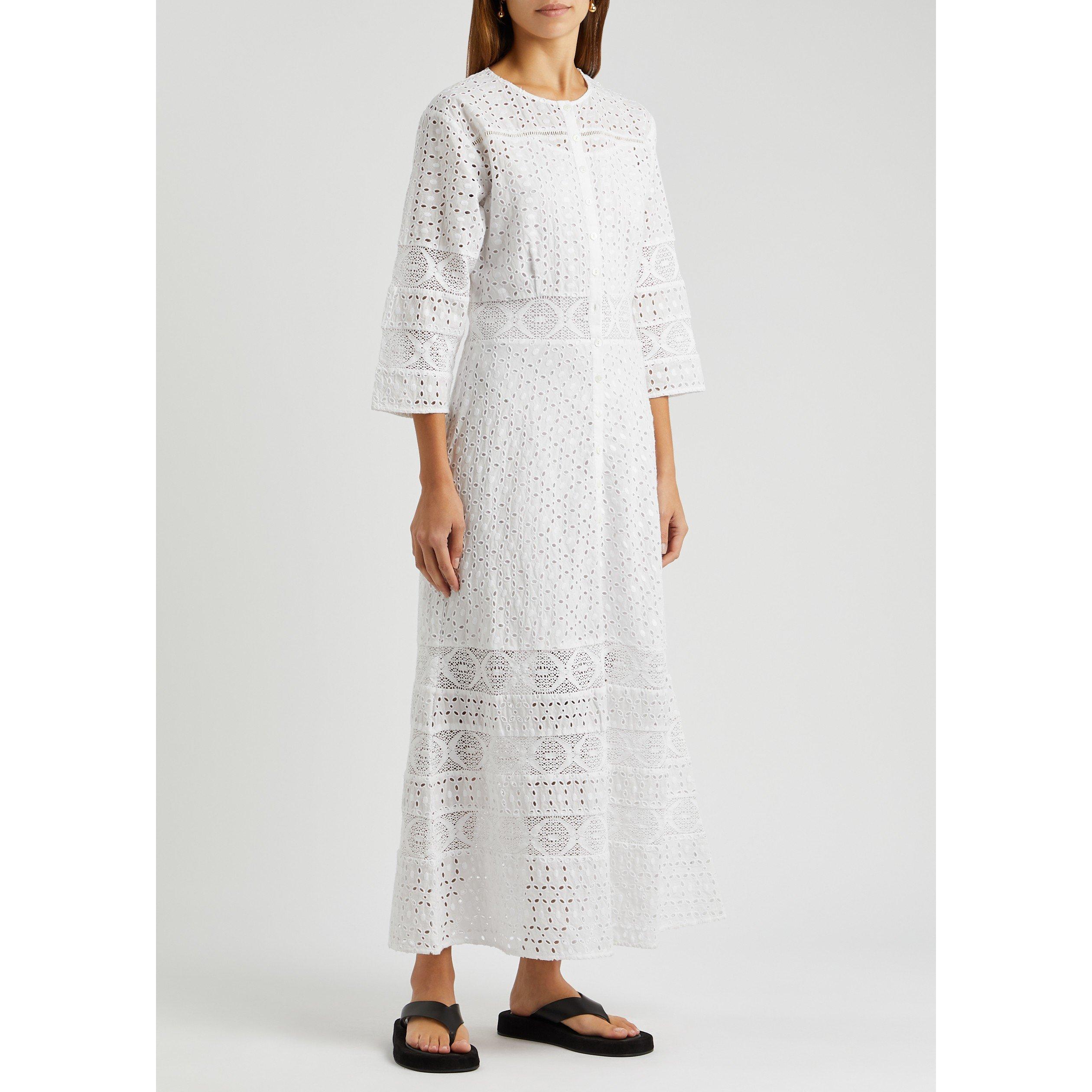 WHITE - Merlette - JULES EMBROIDERED LONG DRESS - 2