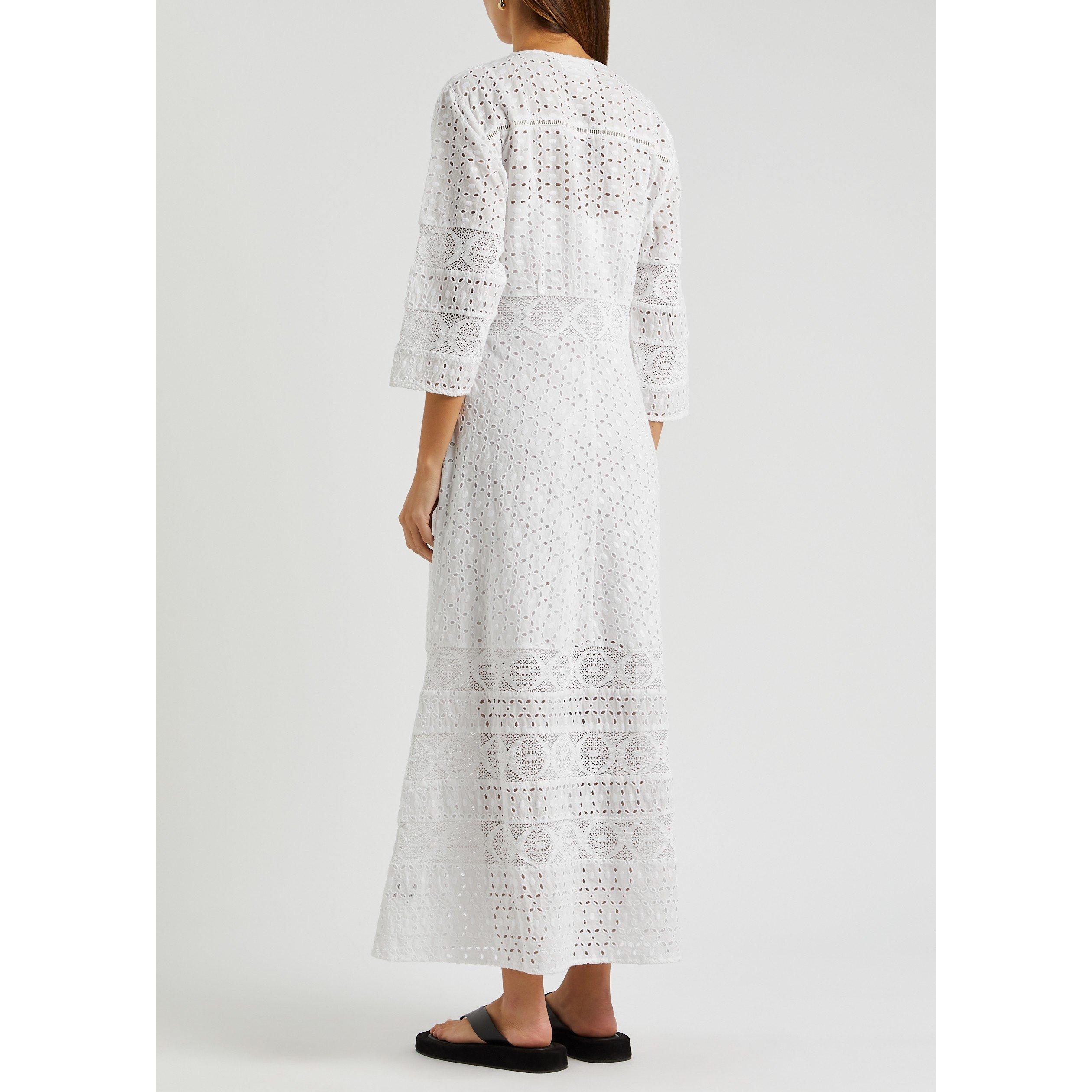 WHITE - Merlette - JULES EMBROIDERED LONG DRESS - 3