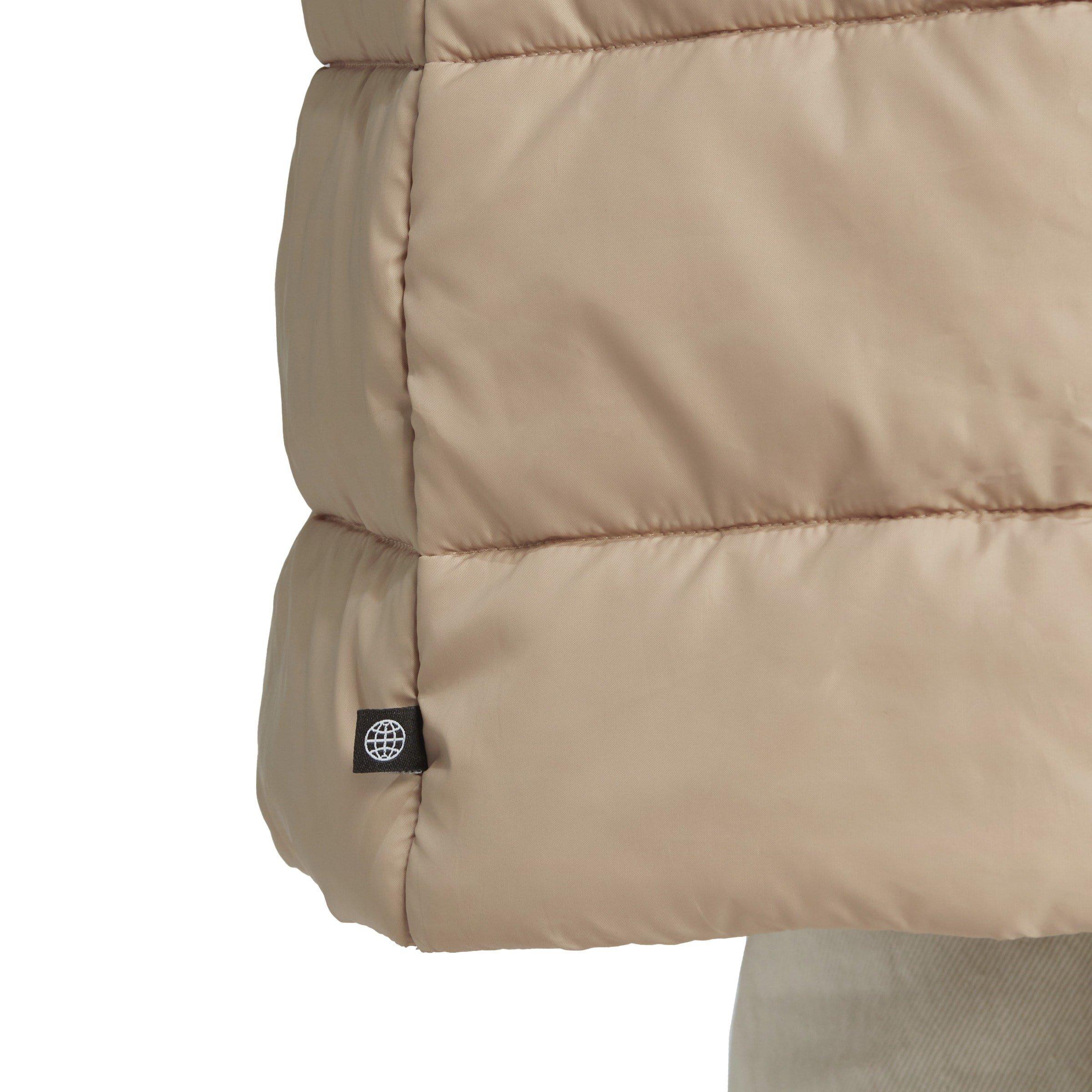 Beige - adidas Originals - Premium Long Sleeve Slim Fit Short Puffer Jacket - 5