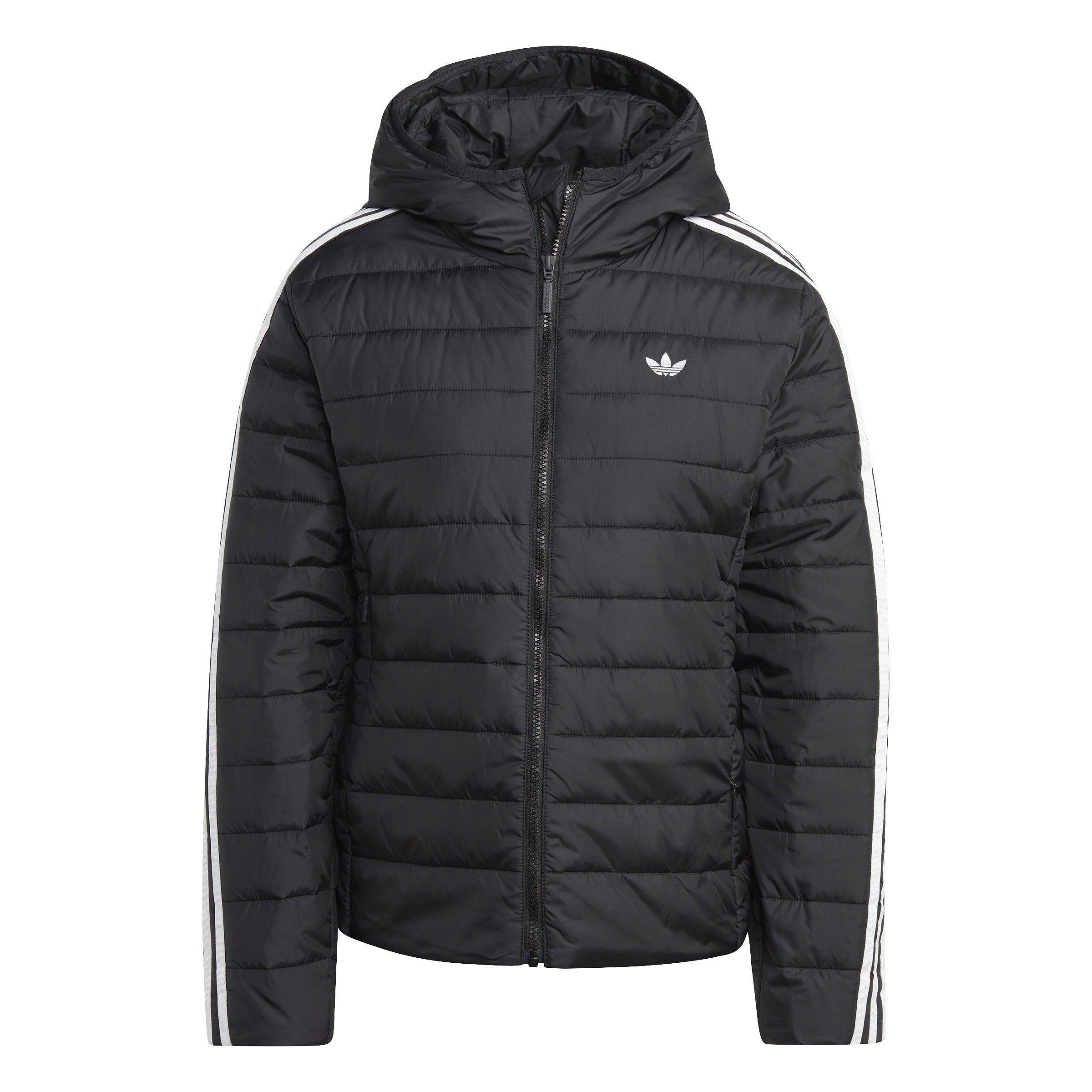 Black - adidas Originals - Women's Hooded Recycled Short Puffer Jacket - 1