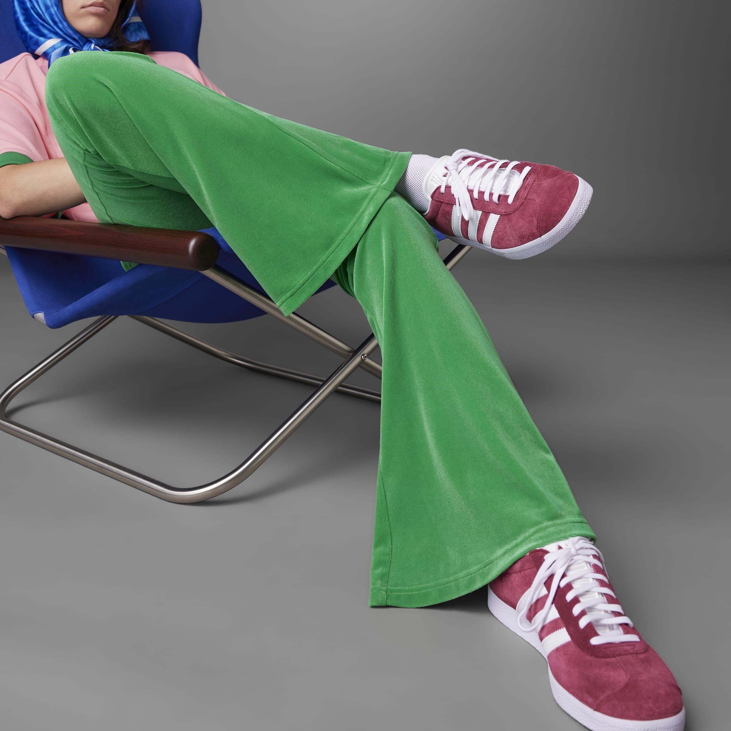 Zelena - adidas Originals - Velour Flared Joggers Womens - 14