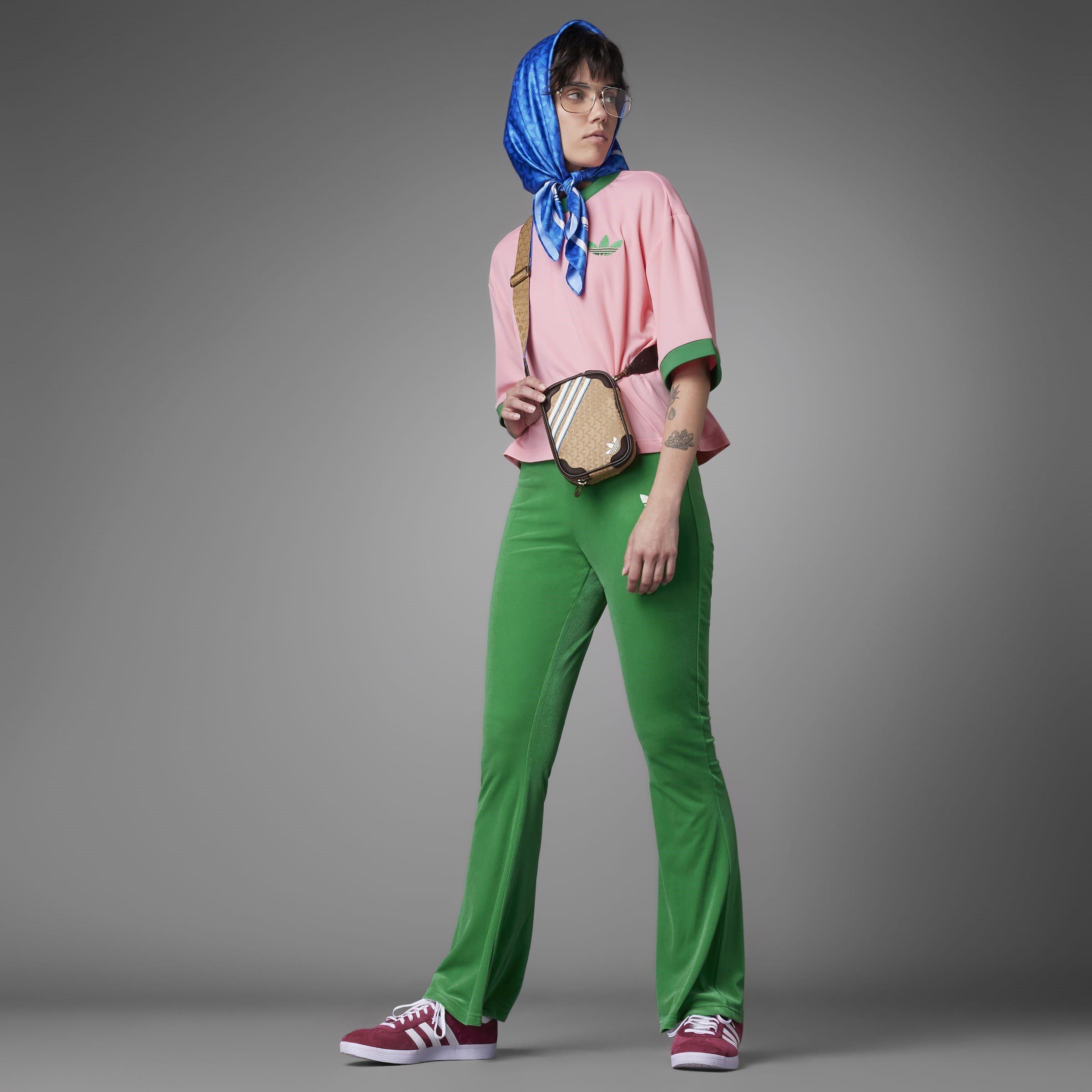 Zelena - adidas Originals - Velour Flared Joggers Womens - 15