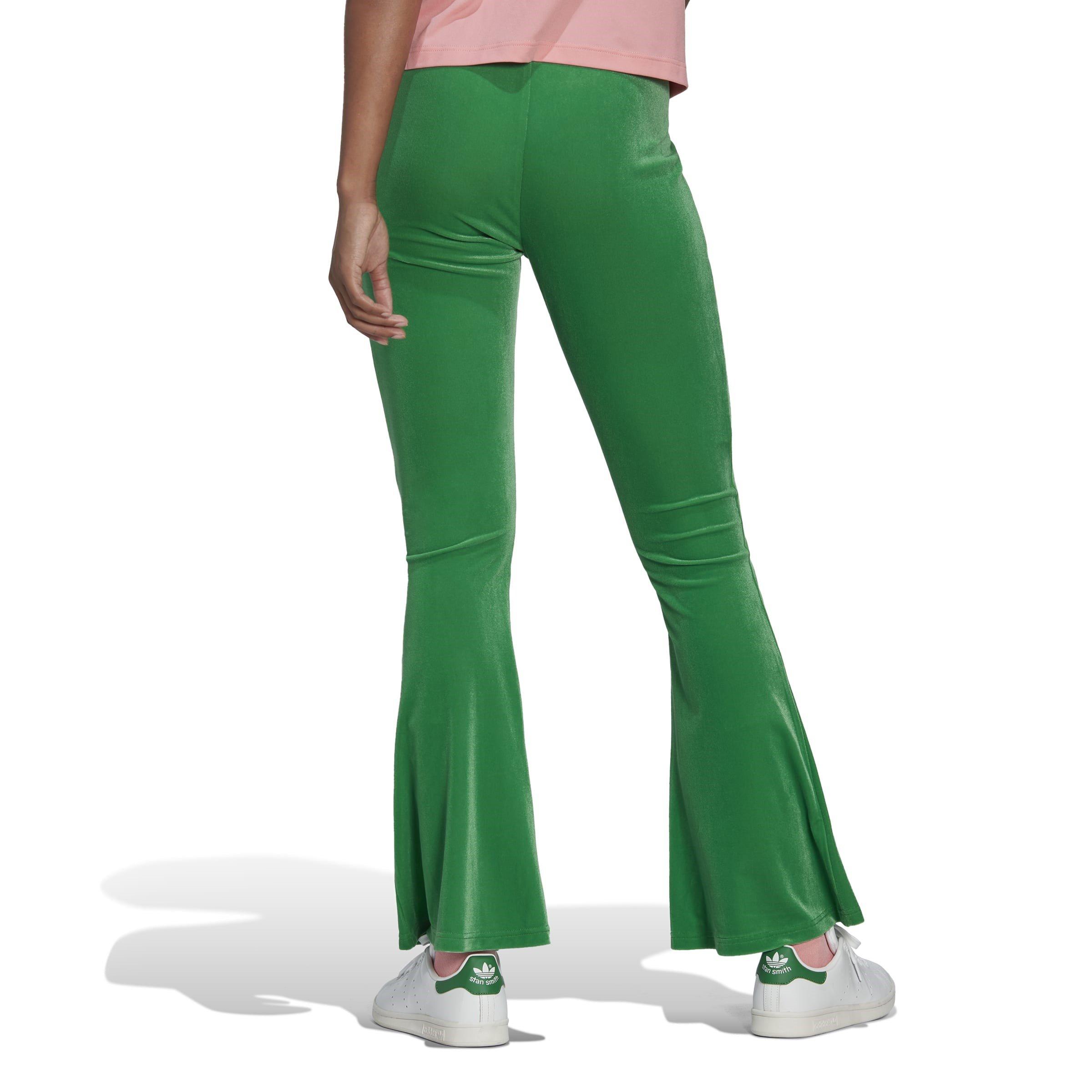 Zelena - adidas Originals - Velour Flared Joggers Womens - 3